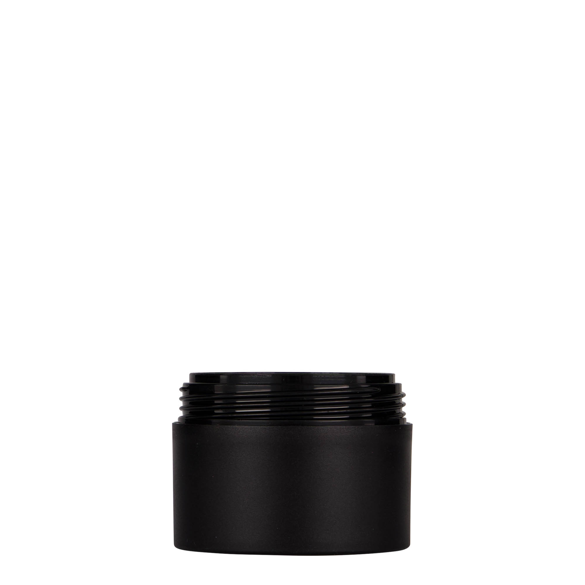 50 ml πλαστικό δοχείο 'Antonella', PP, μαύρο, στόμιο: βιδωτό καπάκι