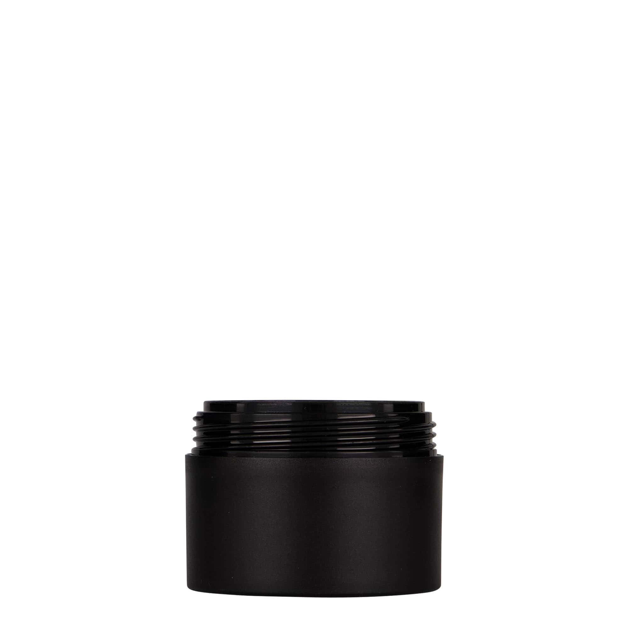 50 ml πλαστικό δοχείο 'Antonella', PP, μαύρο, στόμιο: βιδωτό καπάκι