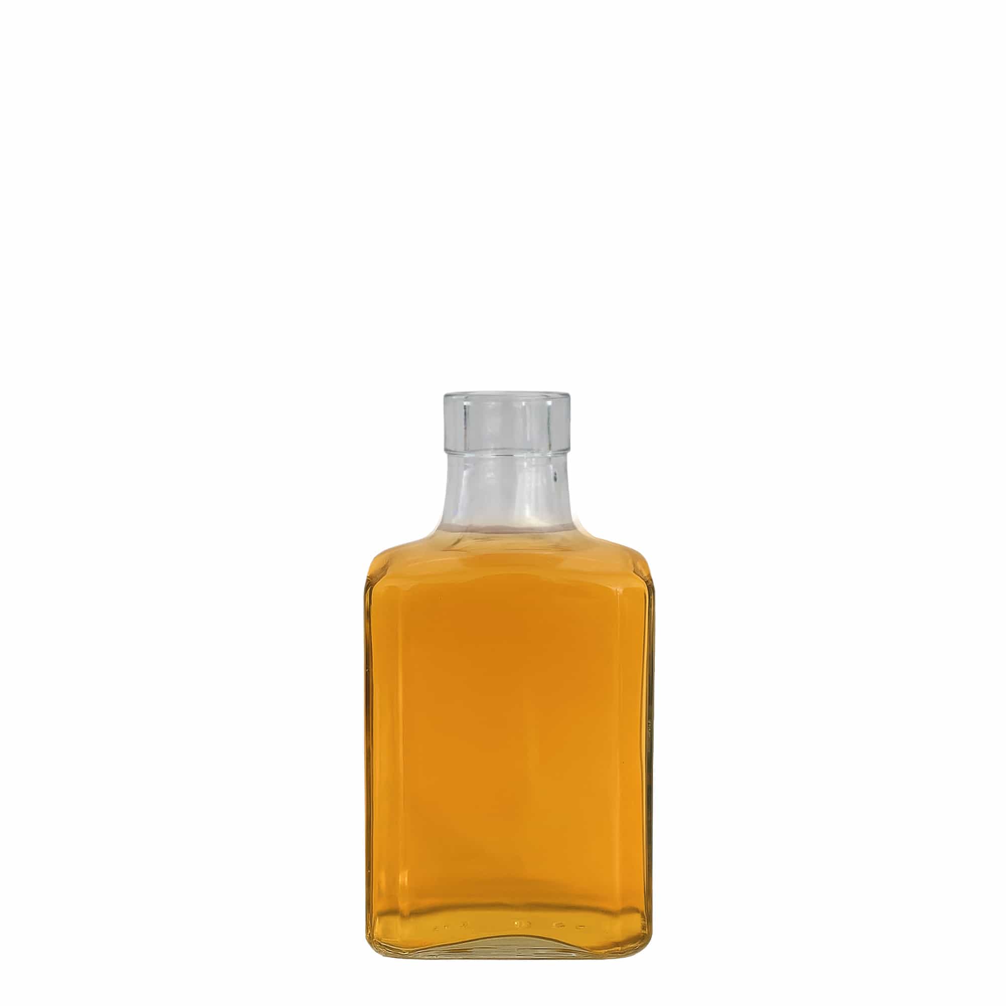 250 ml γυάλινο μπουκάλι 'Decanter Quadro Oberband', τετράγωνο, στόμιο: φελλός