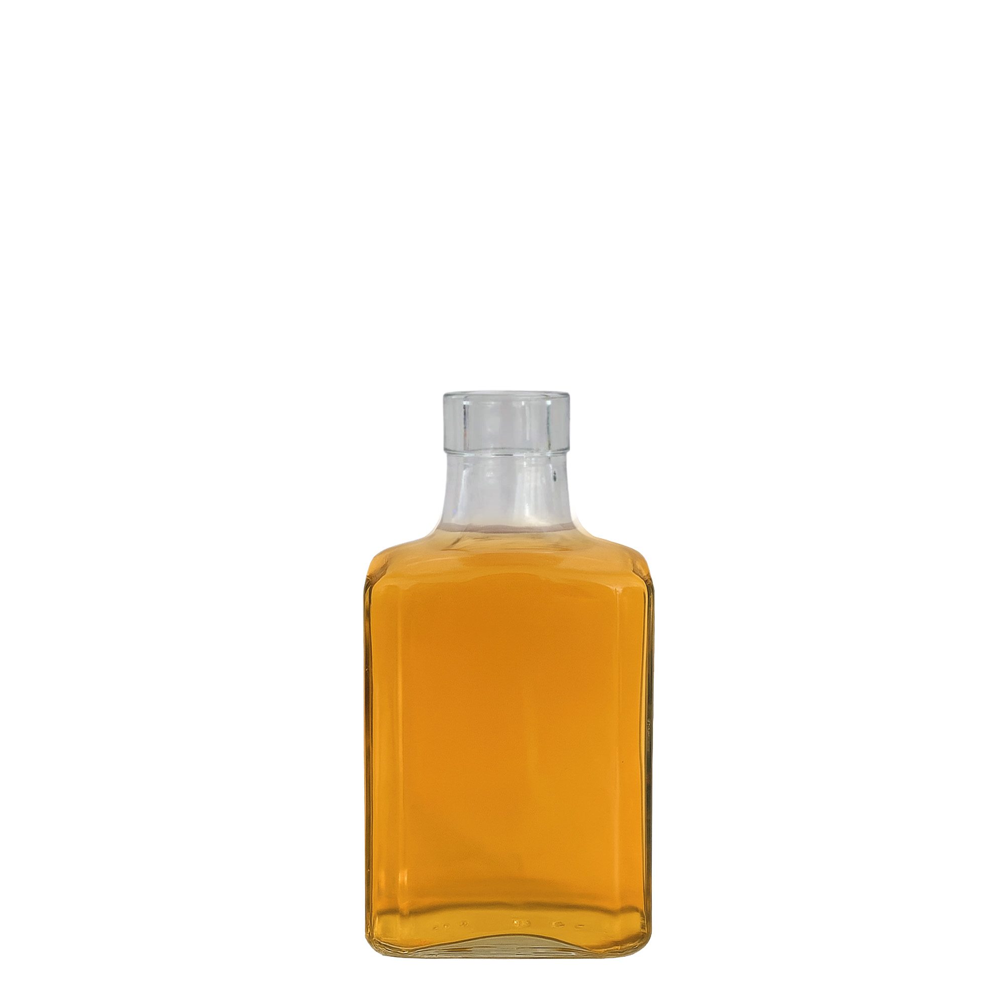 250 ml γυάλινο μπουκάλι 'Decanter Quadro Oberband', τετράγωνο, στόμιο: φελλός