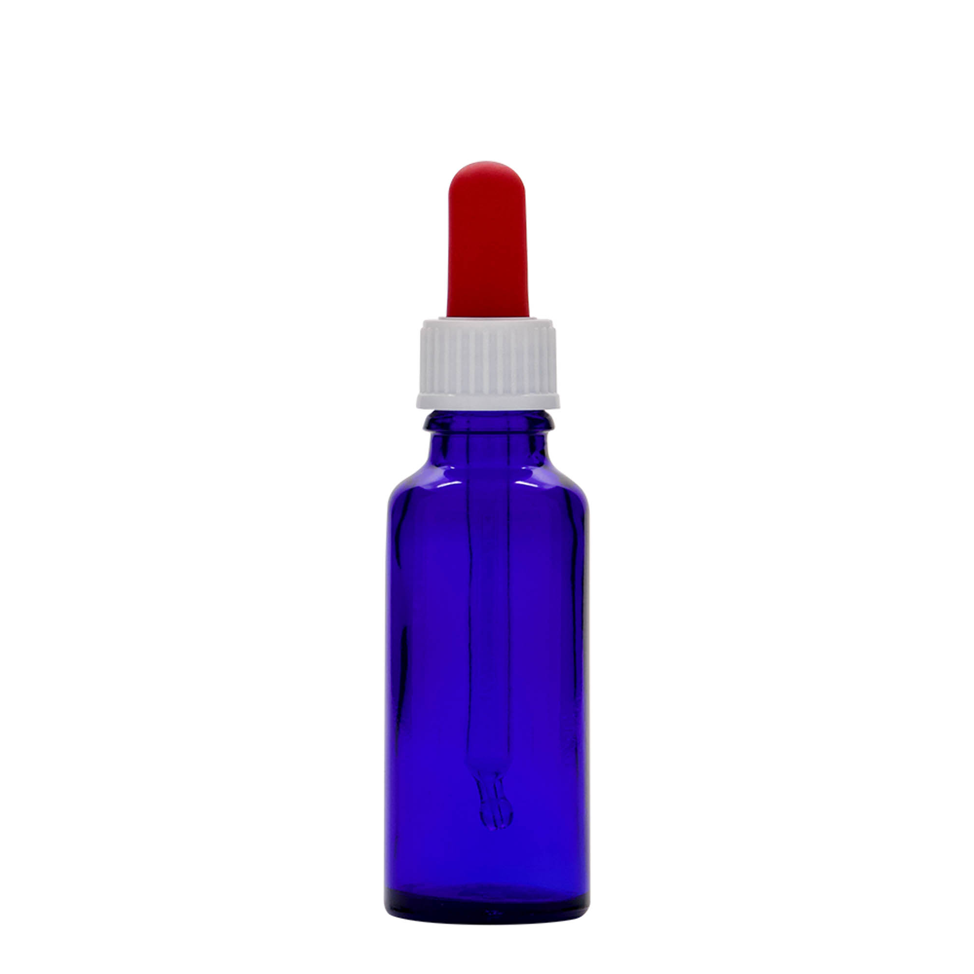 30 ml φιαλίδιο με πιπέτα, ιατρικό, γυάλινο, βασιλικό μπλε-κόκκινο, στόμιο: DIN 18 30 ml φιαλίδιο με πιπέτα, ιατρικό, γυάλινο, βασιλικό μπλε-κόκκινο, στόμιο: DIN 18