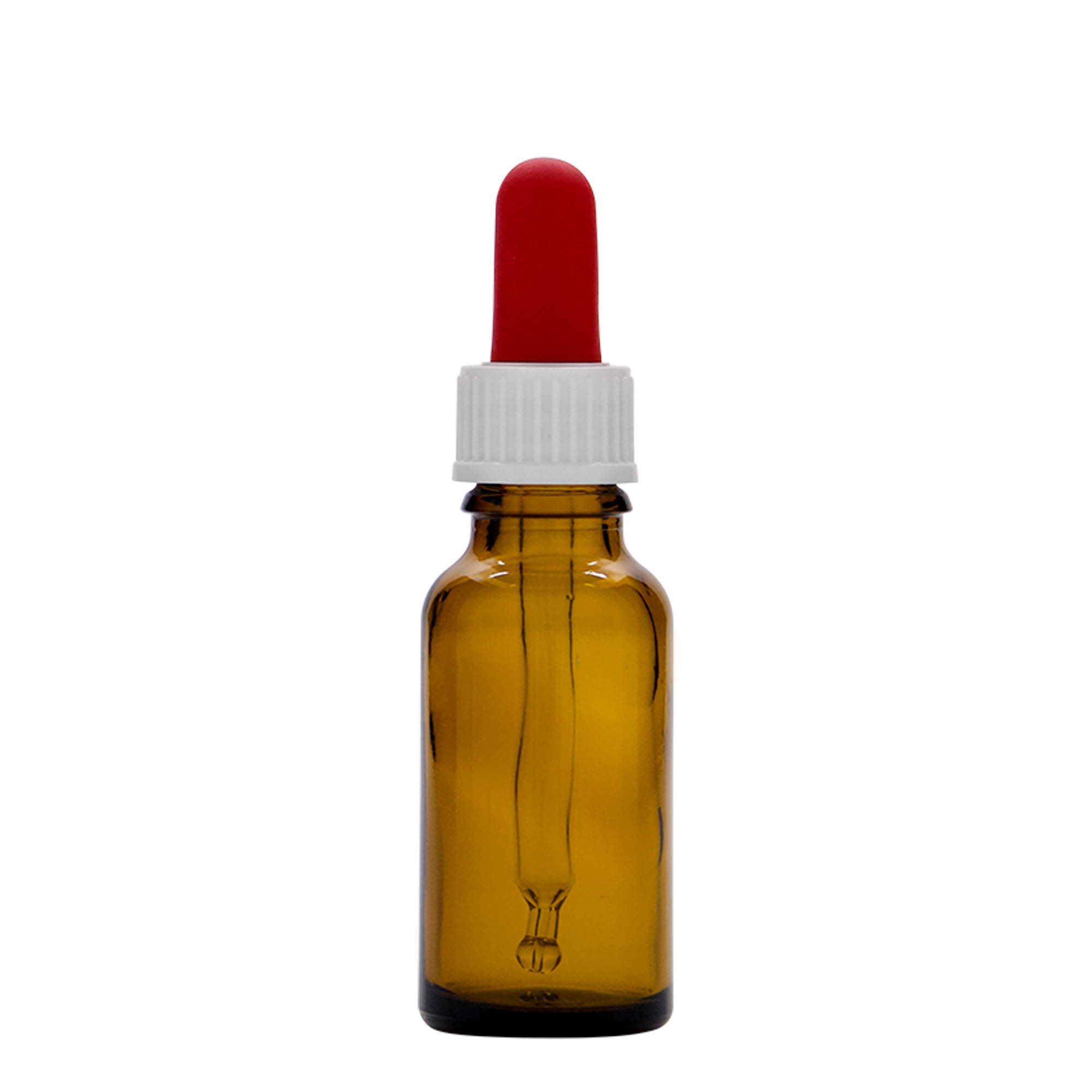20 ml φιαλίδιο με πιπέτα, ιατρικό, γυάλινο, καφέ, στόμιο: DIN 18