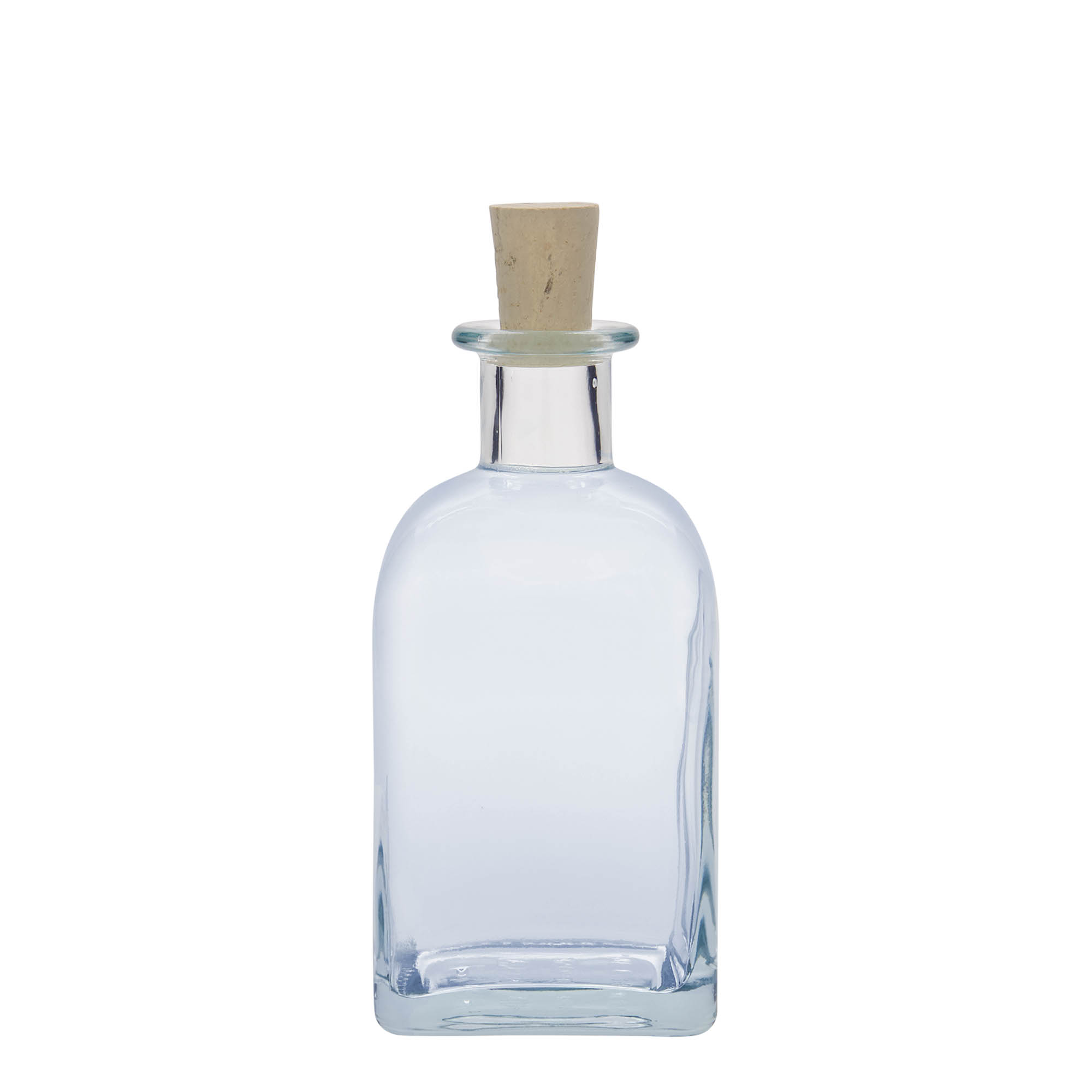 350 ml γυάλινο μπουκάλι Apotheker Carré, τετράγωνο, στόμιο: φελλός
