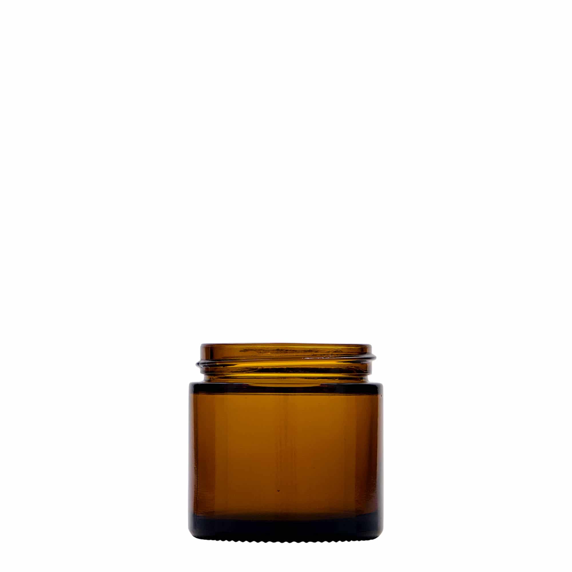60 ml βαζάκι 'Brown Line', γυαλί, καφέ, στόμιο: βιδωτό καπάκι