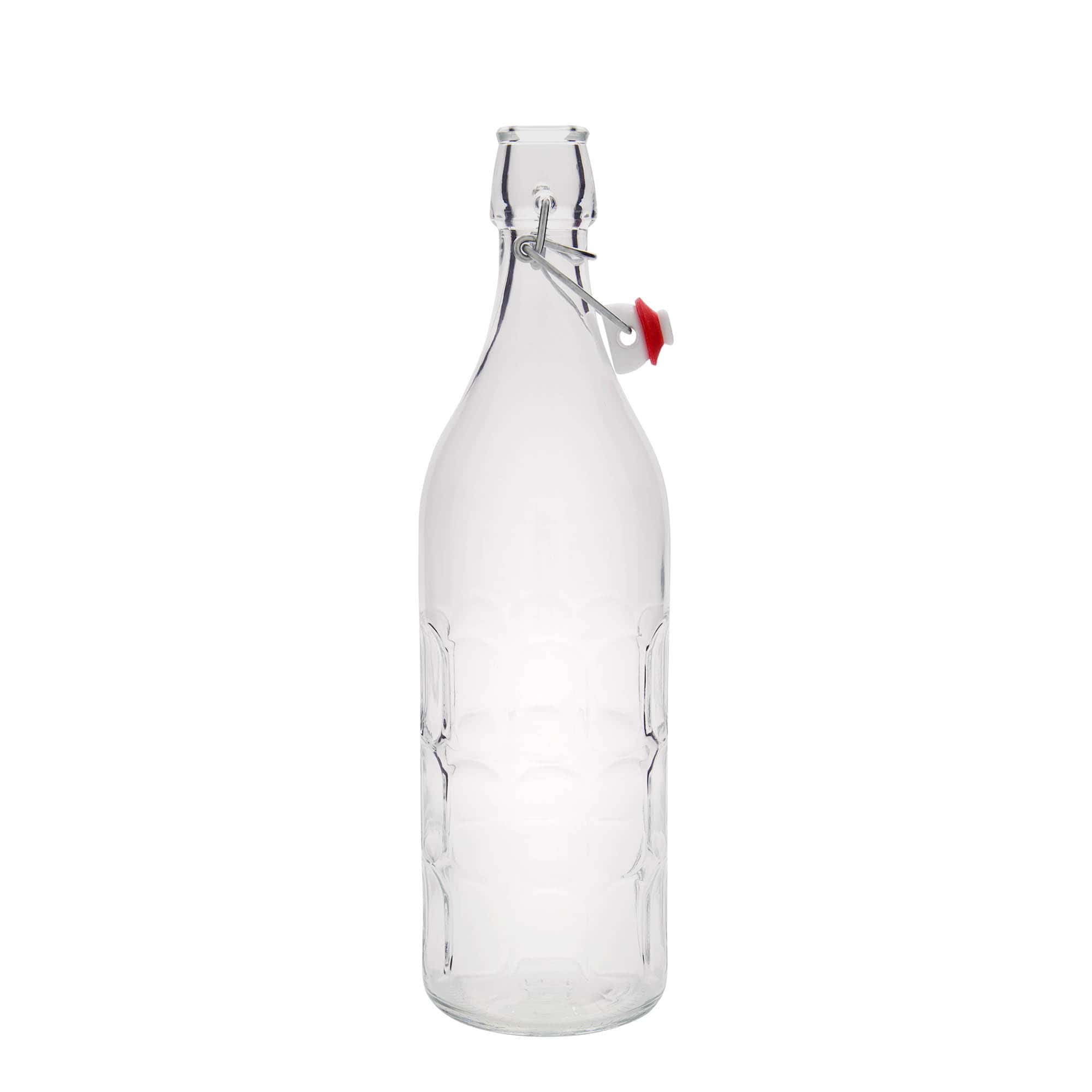 1.000 ml γυάλινο μπουκάλι Moresca, στόμιο: κλείσιμο με μπρούτζινο κλιπ