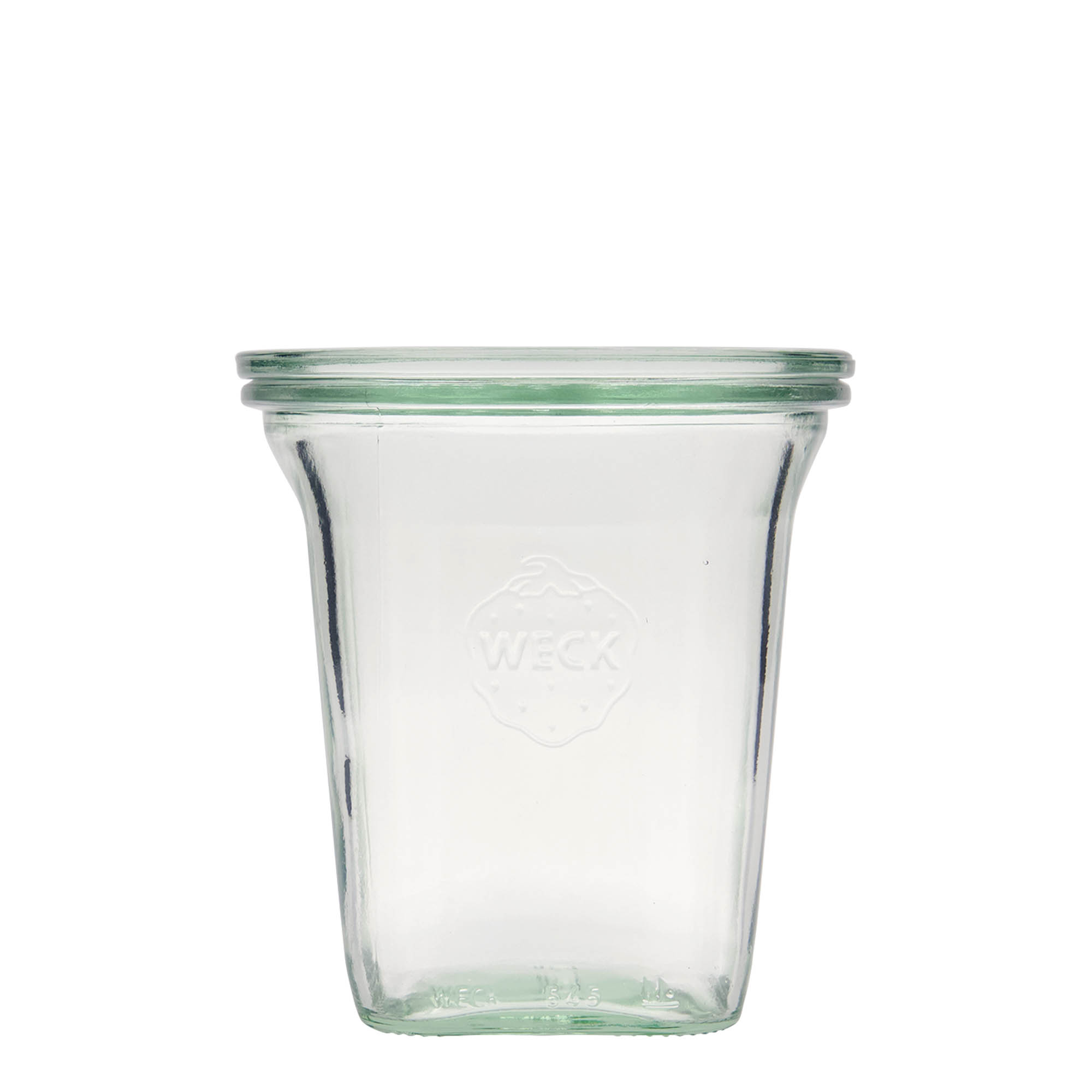 545 ml WECK-Quadroglas, τετράγωνο, στόμιο: στρογγυλή άκρη