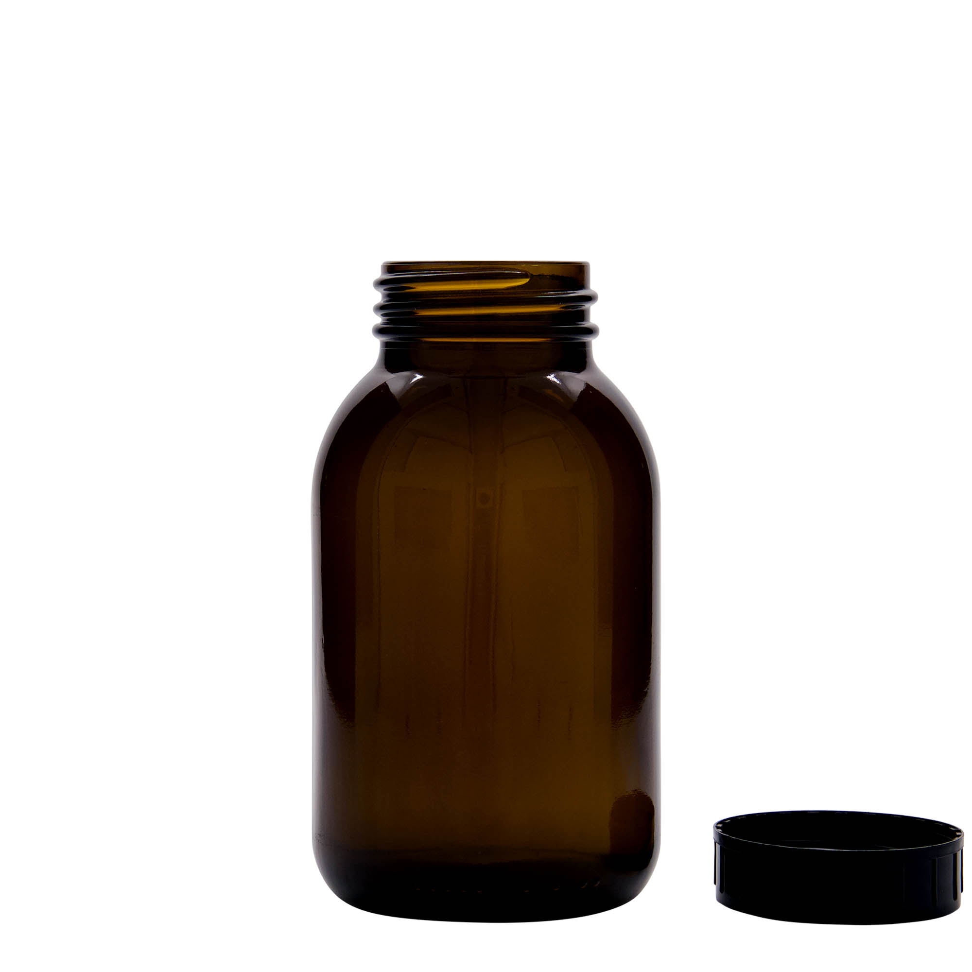 500 ml γυάλινο βάζο με φαρδύ λαιμό, καφέ, στόμιο: DIN 55