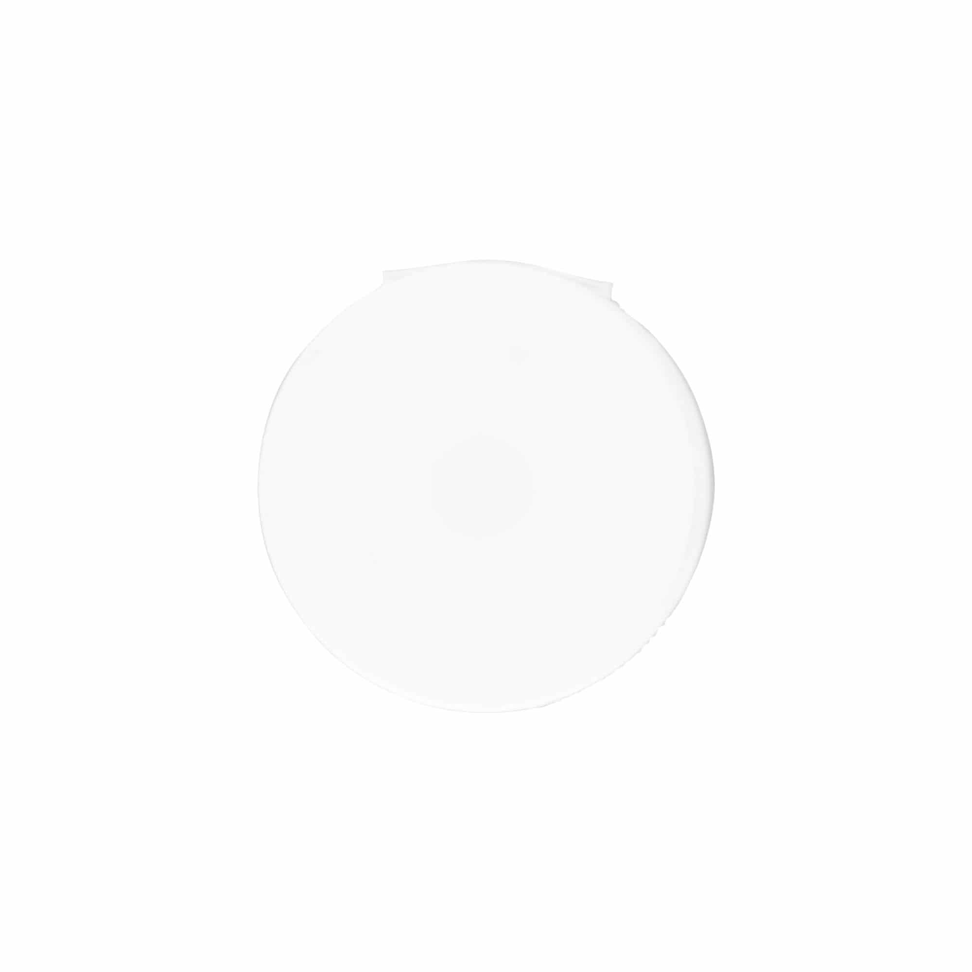 Βιδωτό καπάκι με μεντεσέ, πλαστικό PP, λευκό, για στόμιο: 38/400 Βιδωτό καπάκι με μεντεσέ, πλαστικό PP, λευκό, για στόμιο: 38/400