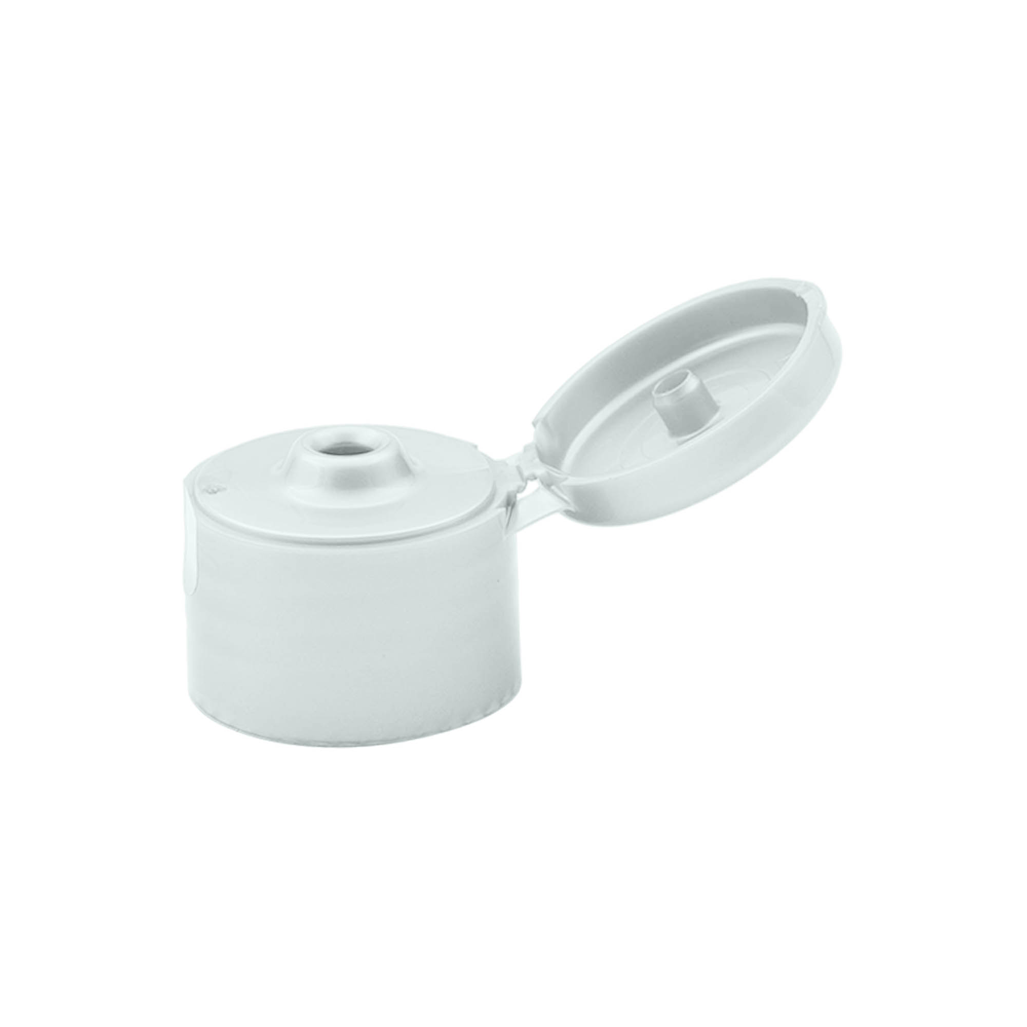 Βιδωτό καπάκι με μεντεσέ, πλαστικό PP, ασημί, για στόμιο: 24/410