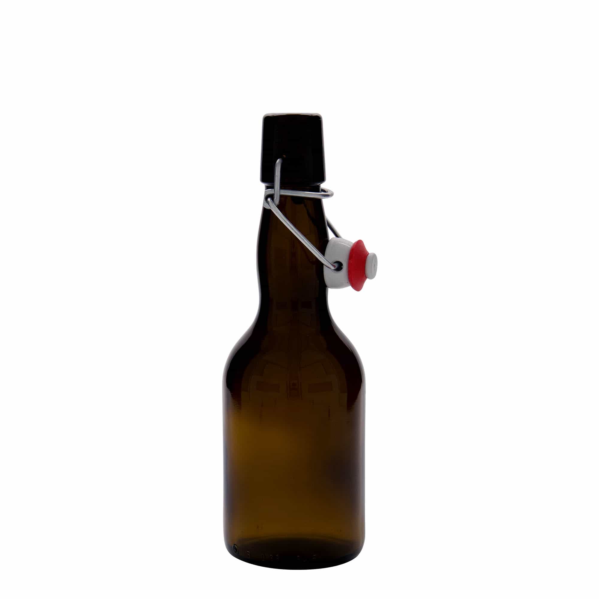 330 ml μπουκάλι μπύρας με λαιμό Kropfhals, γυάλινο, καφέ, στόμιο: κούμπωμα με μπράτσο