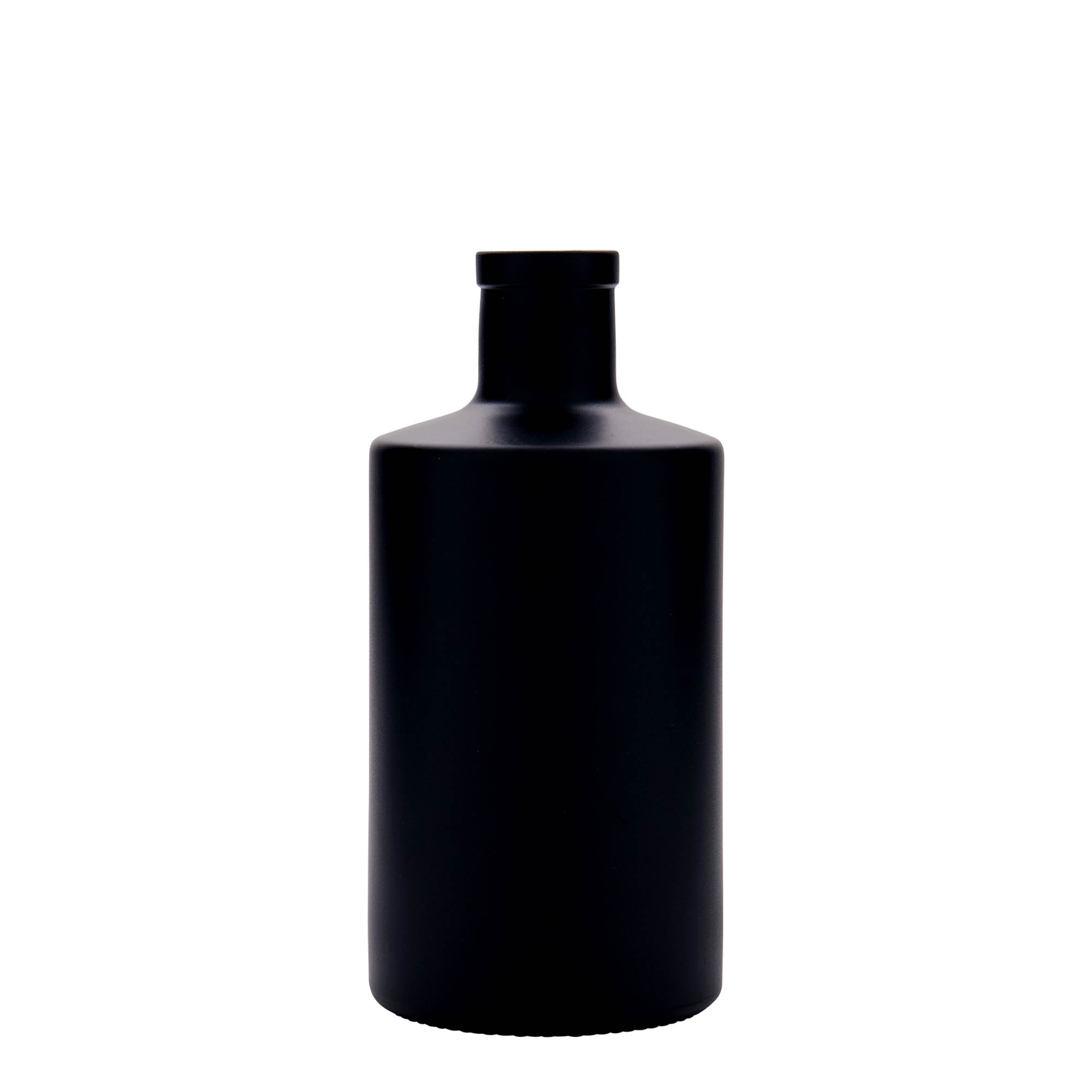 500 ml γυάλινο μπουκάλι 'Caroline', μαύρο, στόμιο: φελλός