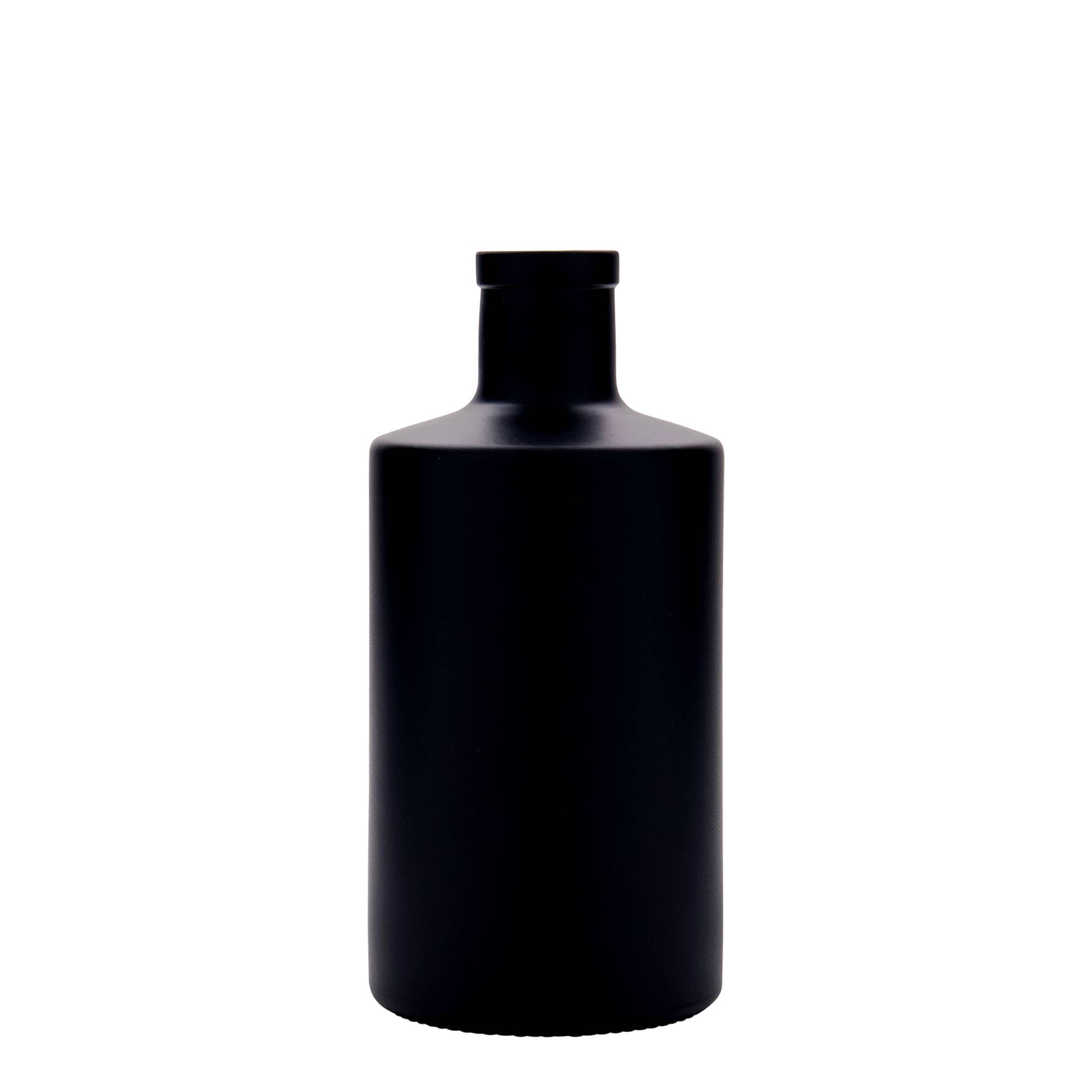 500 ml γυάλινο μπουκάλι 'Caroline', μαύρο, στόμιο: φελλός