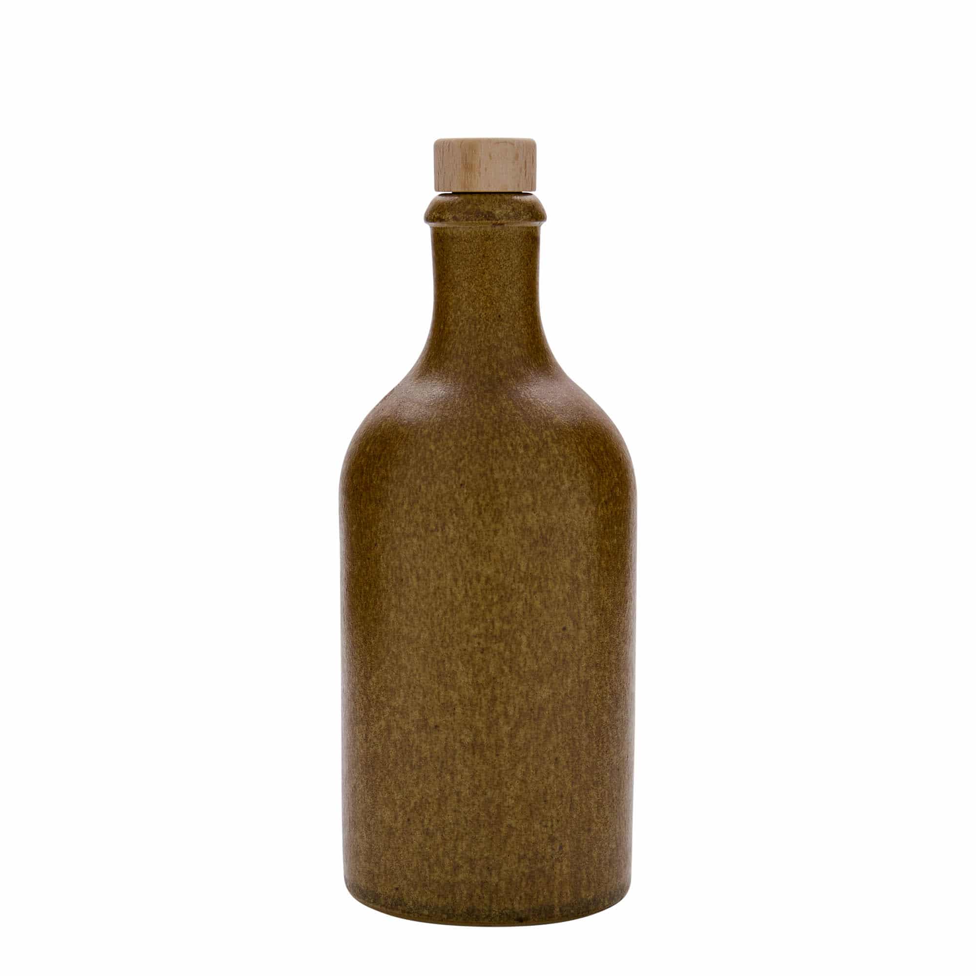 Κεραμικό μπουκάλι 500 ml, κεραμικό, καφέ κρυσταλλιζέ, στόμιο: φελλός