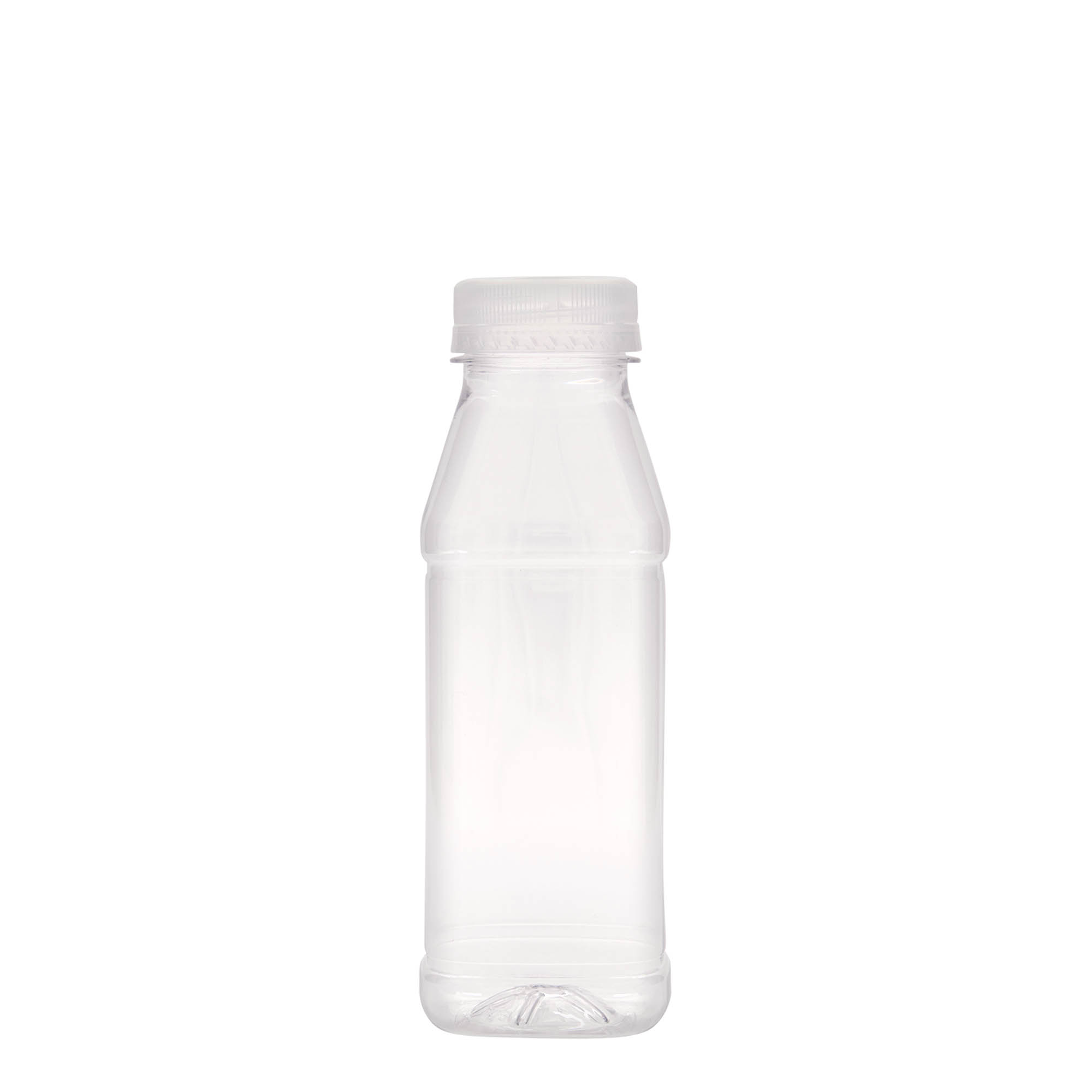 330 ml μπουκάλι PET 'Milk and Juice Carré', τετράγωνο, πλαστικό, στόμιο: 38 mm 330 ml μπουκάλι PET 'Milk and Juice Carré', τετράγωνο, πλαστικό, στόμιο: 38 mm