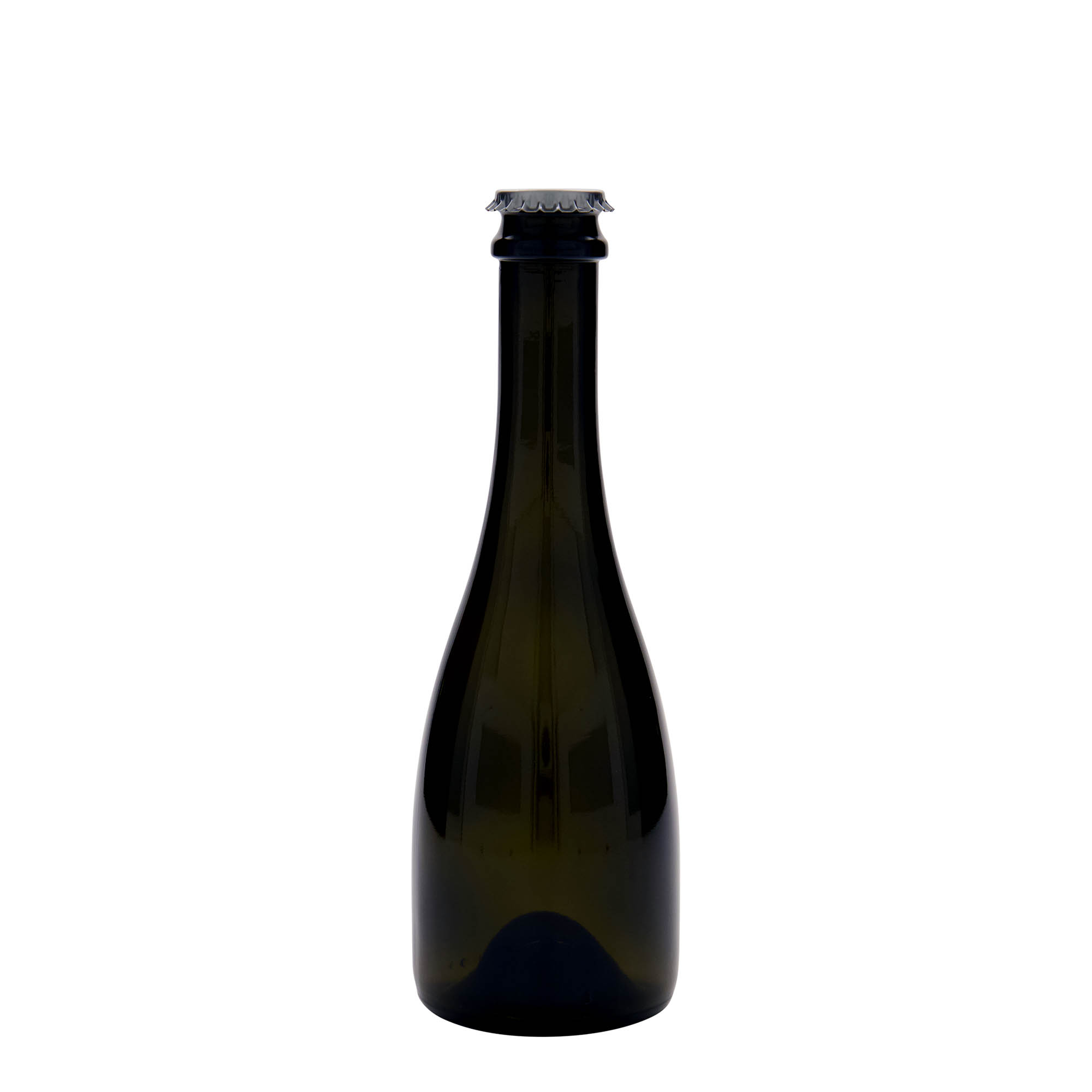 330 ml μπουκάλι μπύρας/σαμπάνιας 'Tosca', γυαλί, παλαιωμένο πράσινο, στόμιο: καπάκι κορώνας