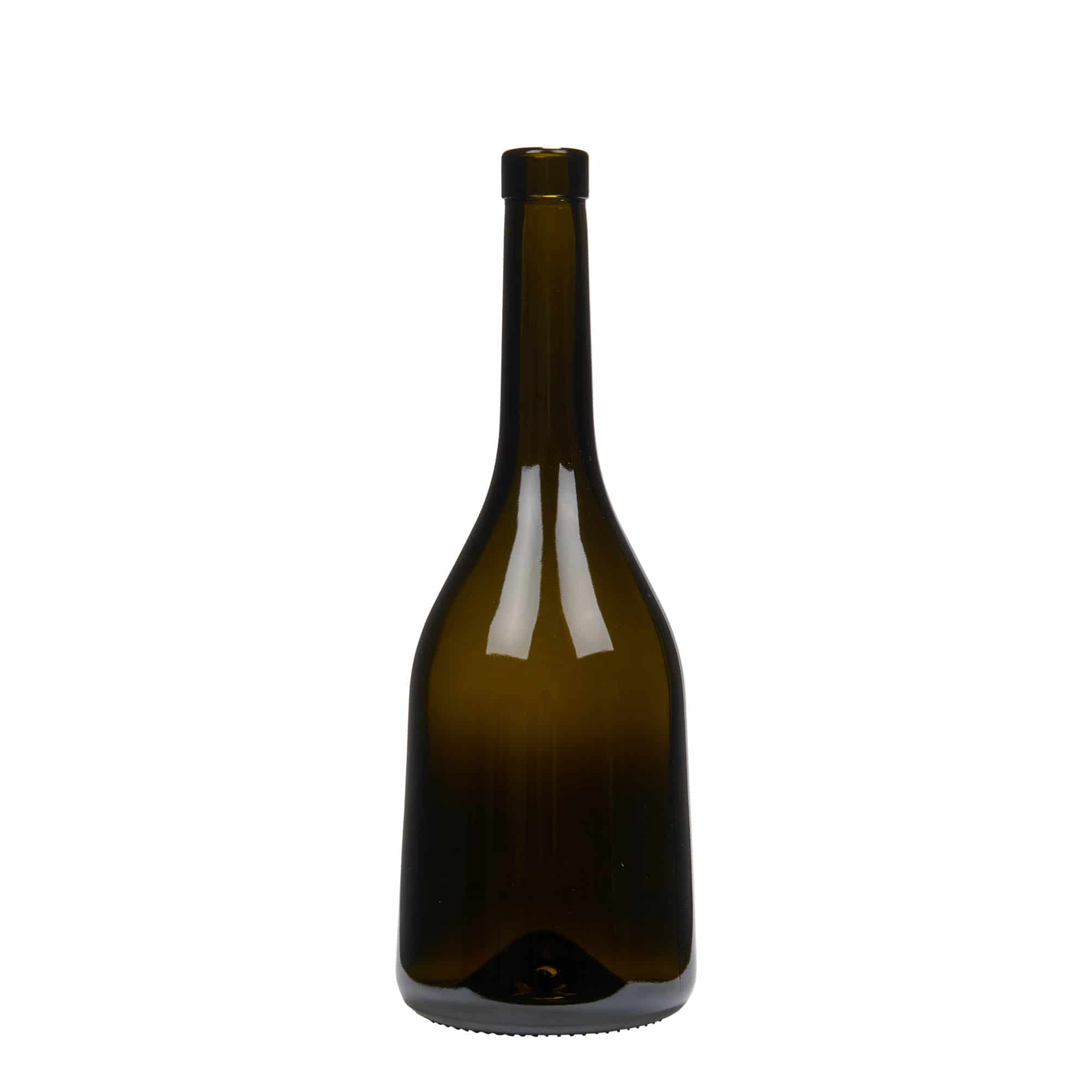 Γυάλινο μπουκάλι 'Rustica' 750 ml, πράσινο αντικέ, στόμιο: φελλός