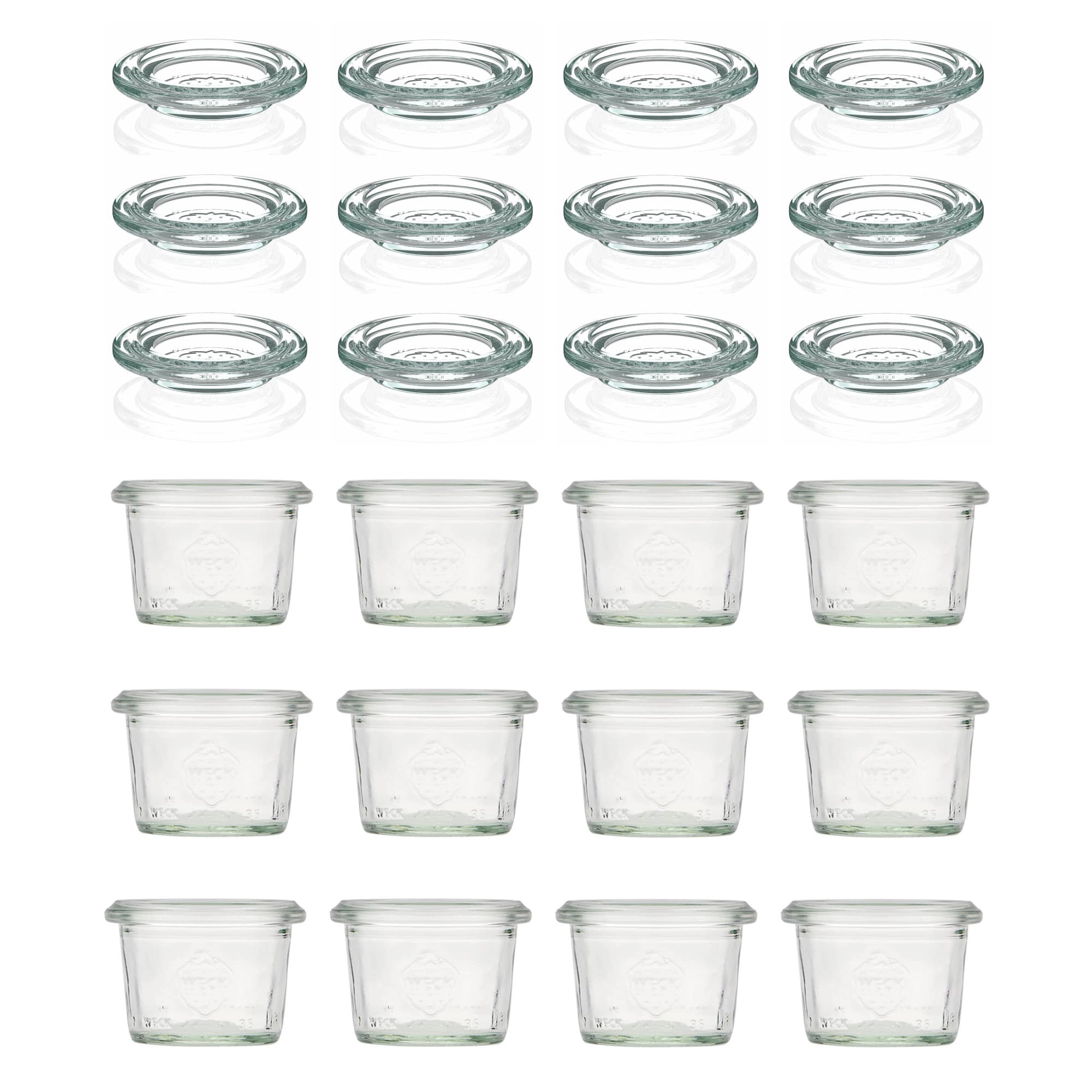 12x Κυλινδρικό βάζο WECK 35 ml με γυάλινο καπάκι RR 40