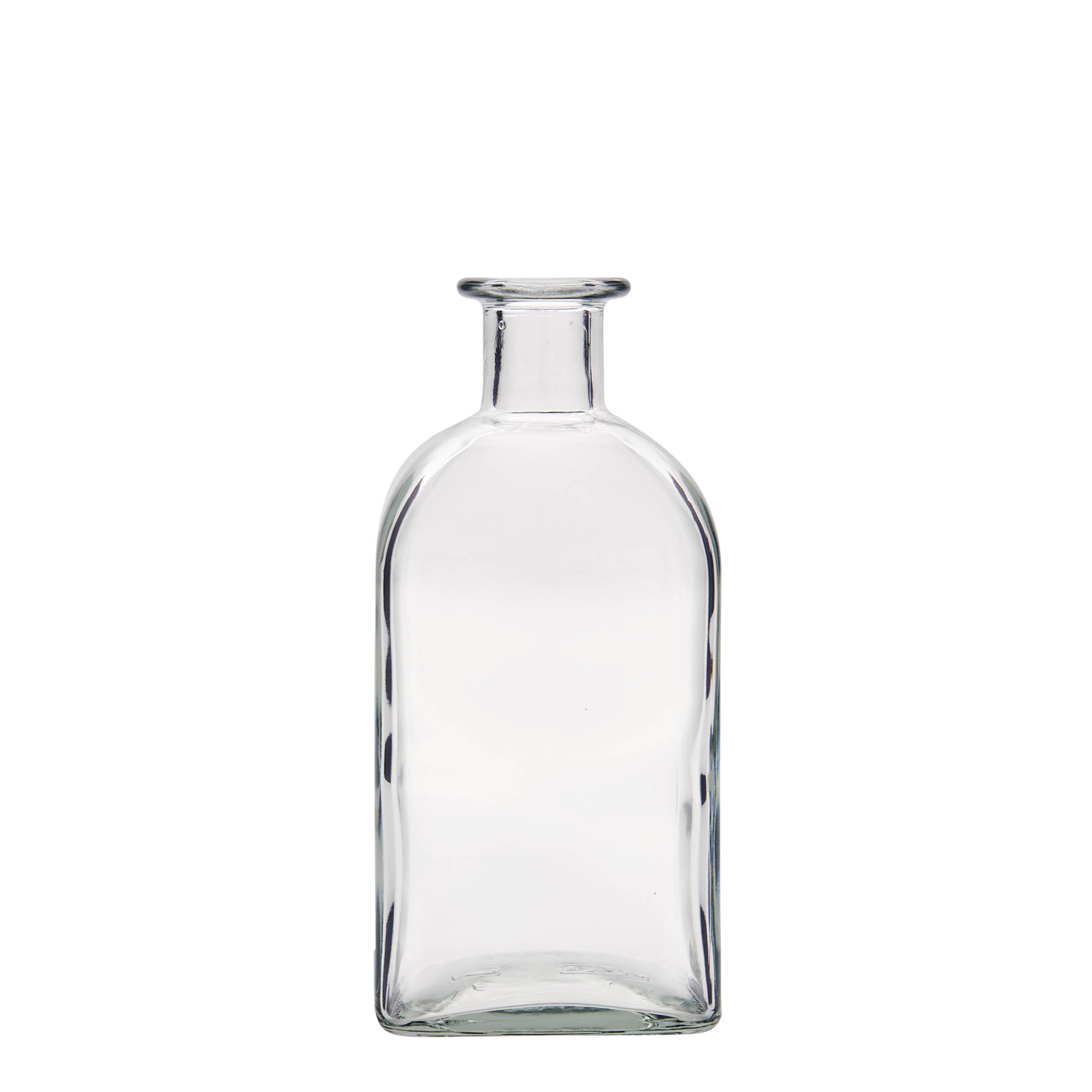 500 ml γυάλινο μπουκάλι Apotheker Carré, τετράγωνο, στόμιο: φελλός