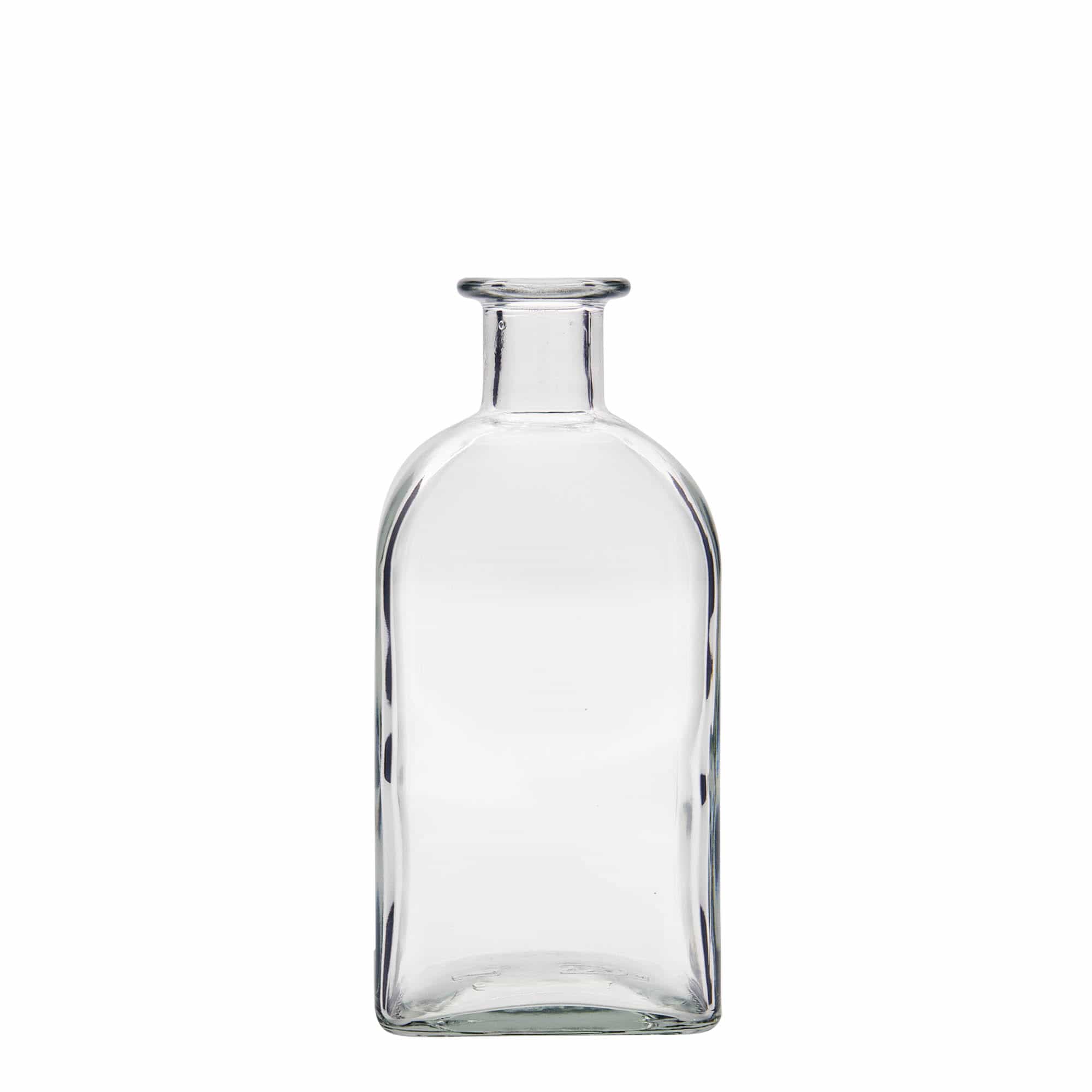 500 ml γυάλινο μπουκάλι Apotheker Carré, τετράγωνο, στόμιο: φελλός
