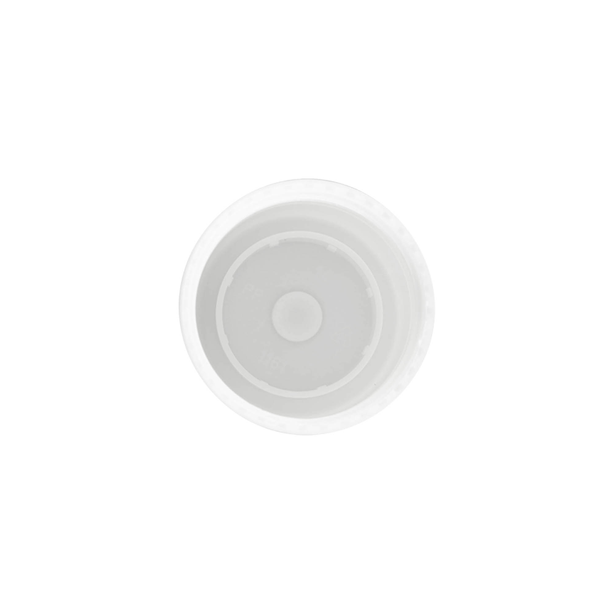 Καπάκι για φιάλη roll-on 50 ml, πλαστικό PP, λευκό, για στόμιο: βιδωτό κλείσιμο