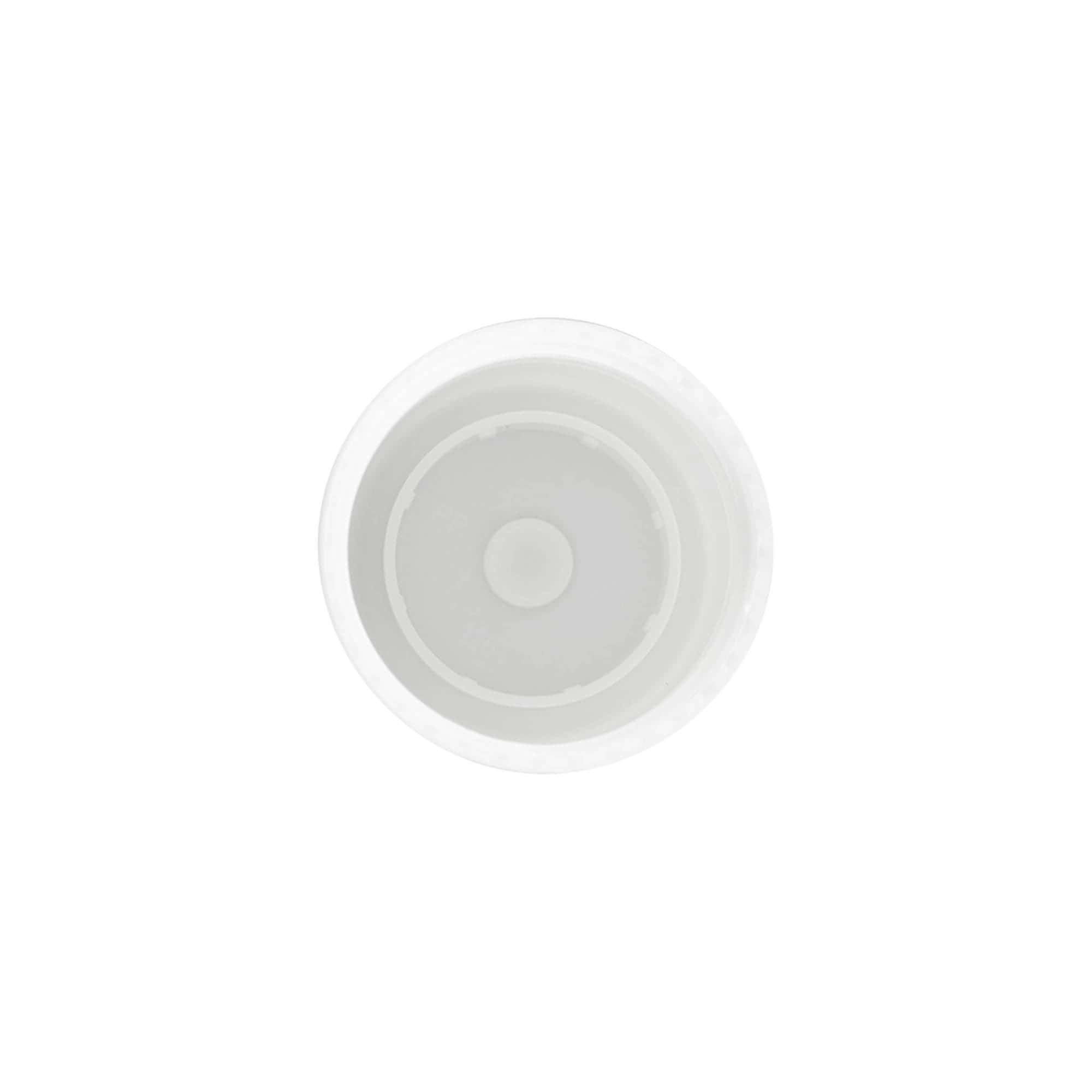 Καπάκι για φιάλη roll-on 50 ml, πλαστικό PP, λευκό, για στόμιο: βιδωτό κλείσιμο