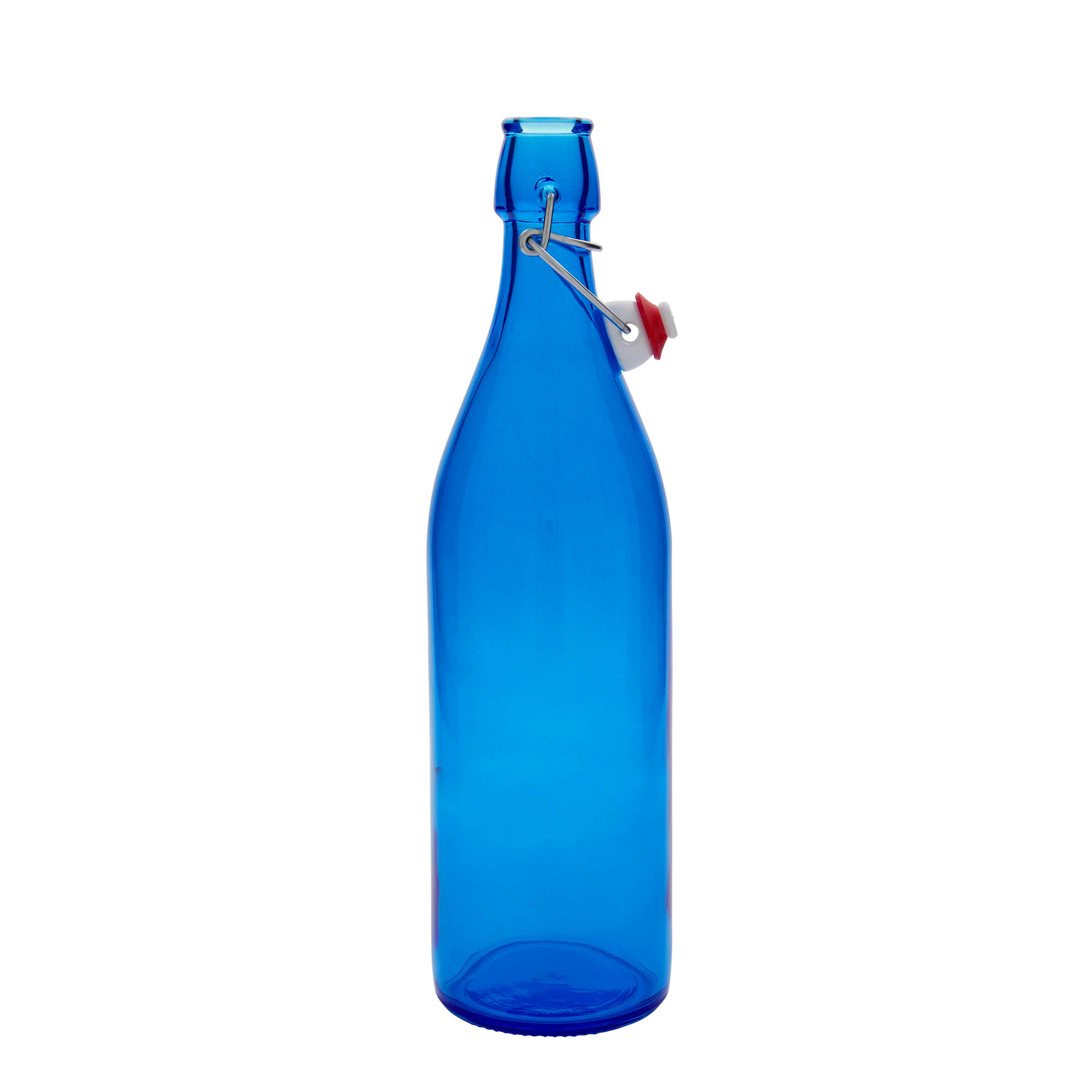 1.000 ml γυάλινο μπουκάλι 'Giara', μπλε, στόμιο: κλείσιμο με μπρούγκελ