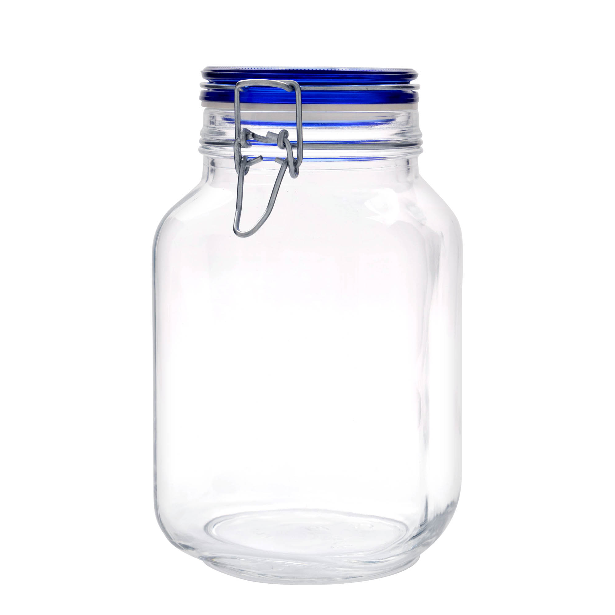 2.000 ml βάζο με σύρμα 'Fido' με μπλε καπάκι, τετράγωνο, στόμιο: κλείσιμο με σύρμα 2.000 ml βάζο με σύρμα 'Fido' με μπλε καπάκι, τετράγωνο, στόμιο: κλείσιμο με σύρμα