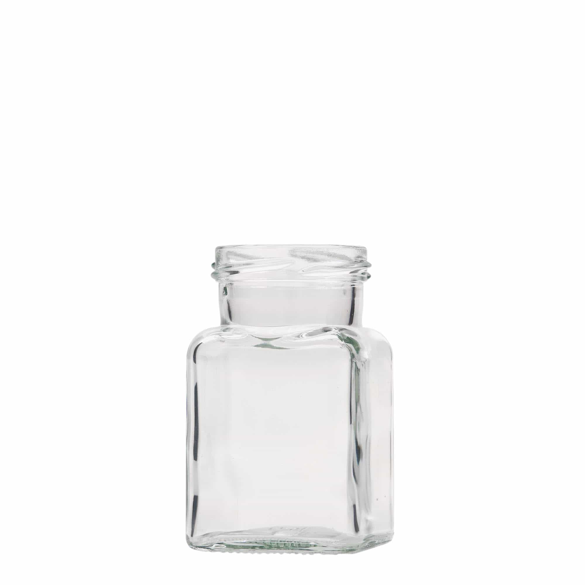 150 ml τετράγωνο γυάλινο βάζο, στόμιο: Twist-Off (TO 53) 150 ml τετράγωνο γυάλινο βάζο, στόμιο: Twist-Off (TO 53)