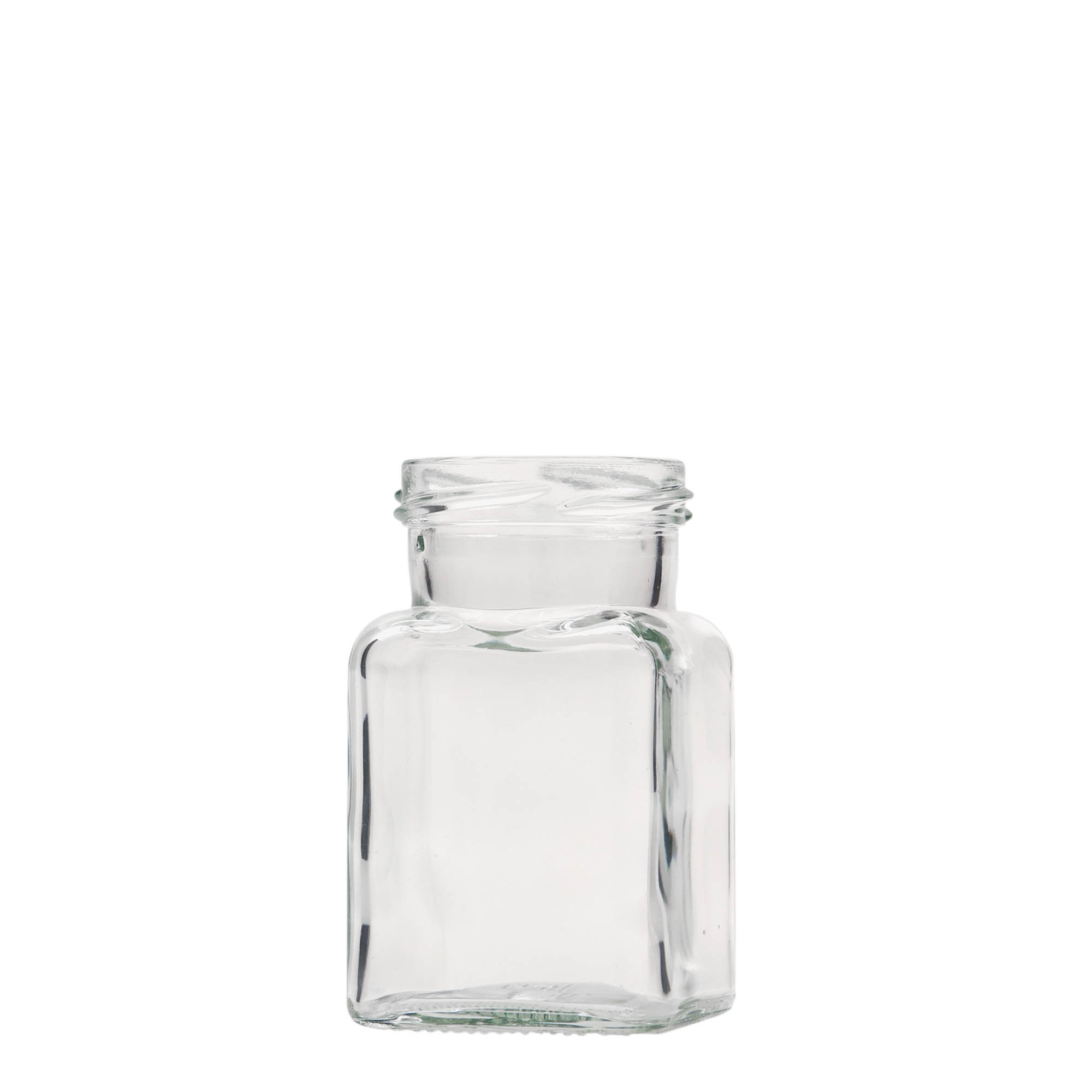150 ml τετράγωνο γυάλινο βάζο, στόμιο: Twist-Off (TO 53)