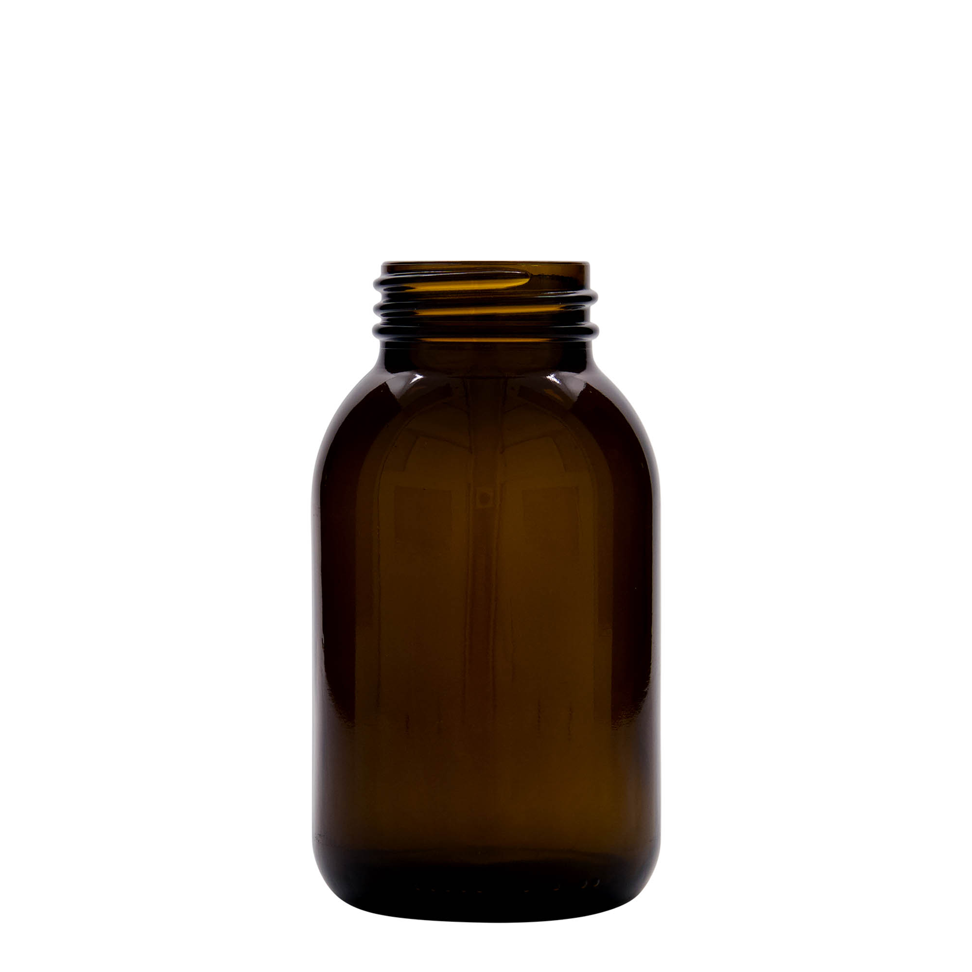 500 ml γυάλινο βάζο με φαρδύ λαιμό, καφέ, στόμιο: DIN 55