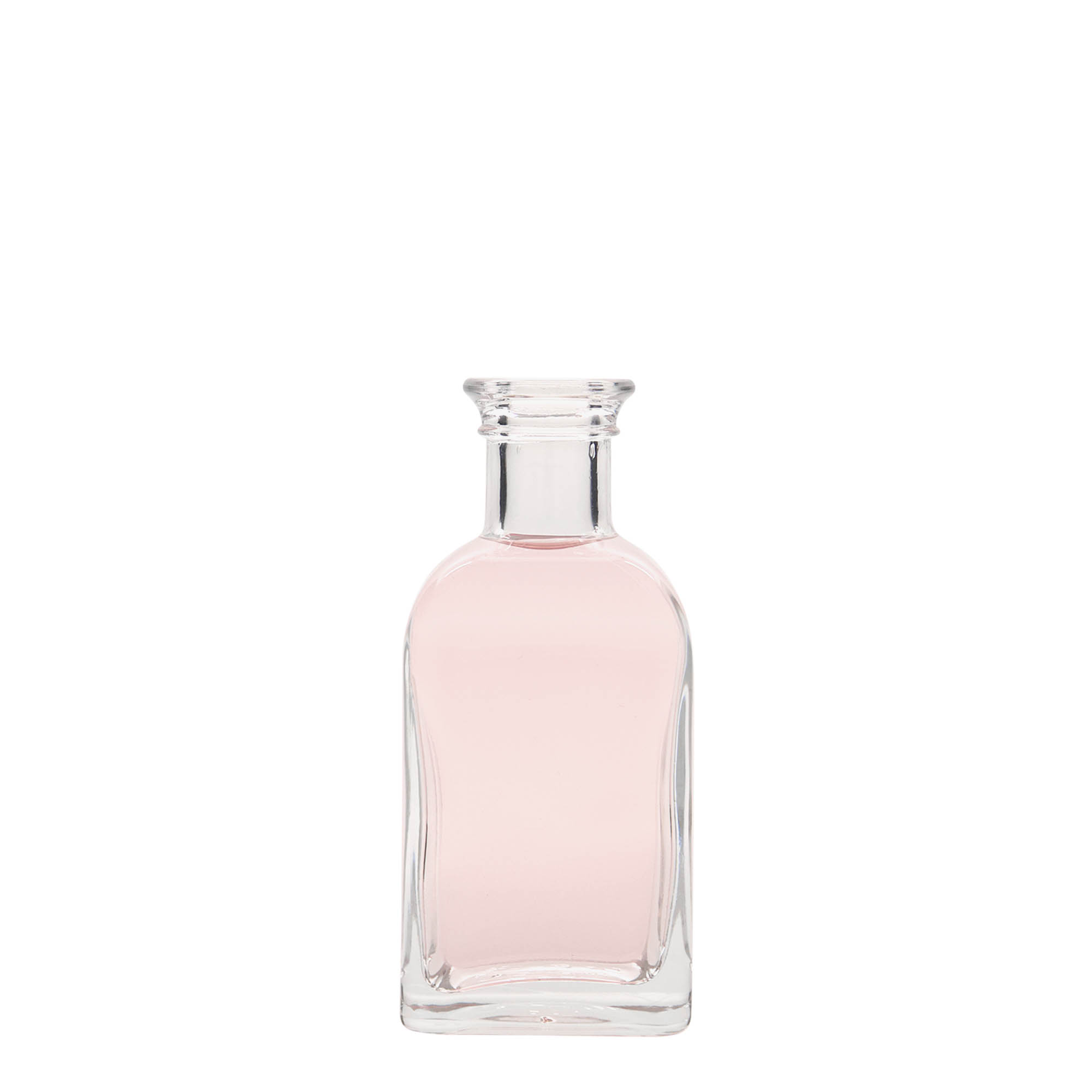 100 ml γυάλινο μπουκάλι Apotheker Carré, τετράγωνο, στόμιο: φελλός