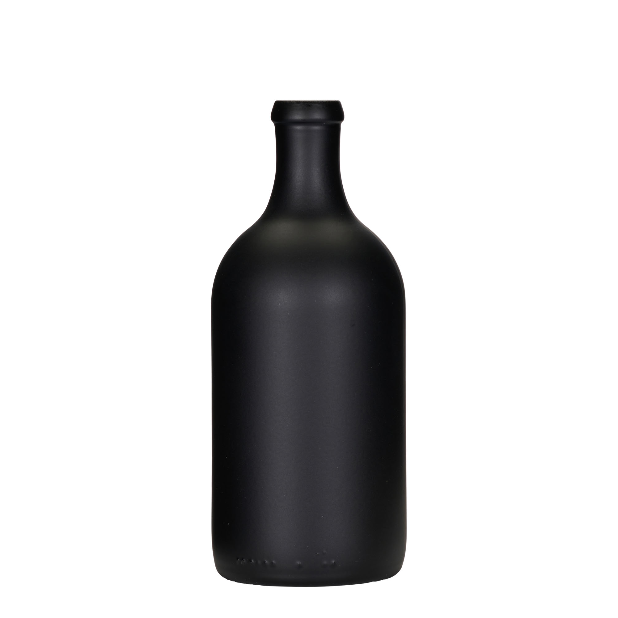 500 ml γυάλινο μπουκάλι 'Ginevra Leggera', μαύρο, στόμιο: φελλός