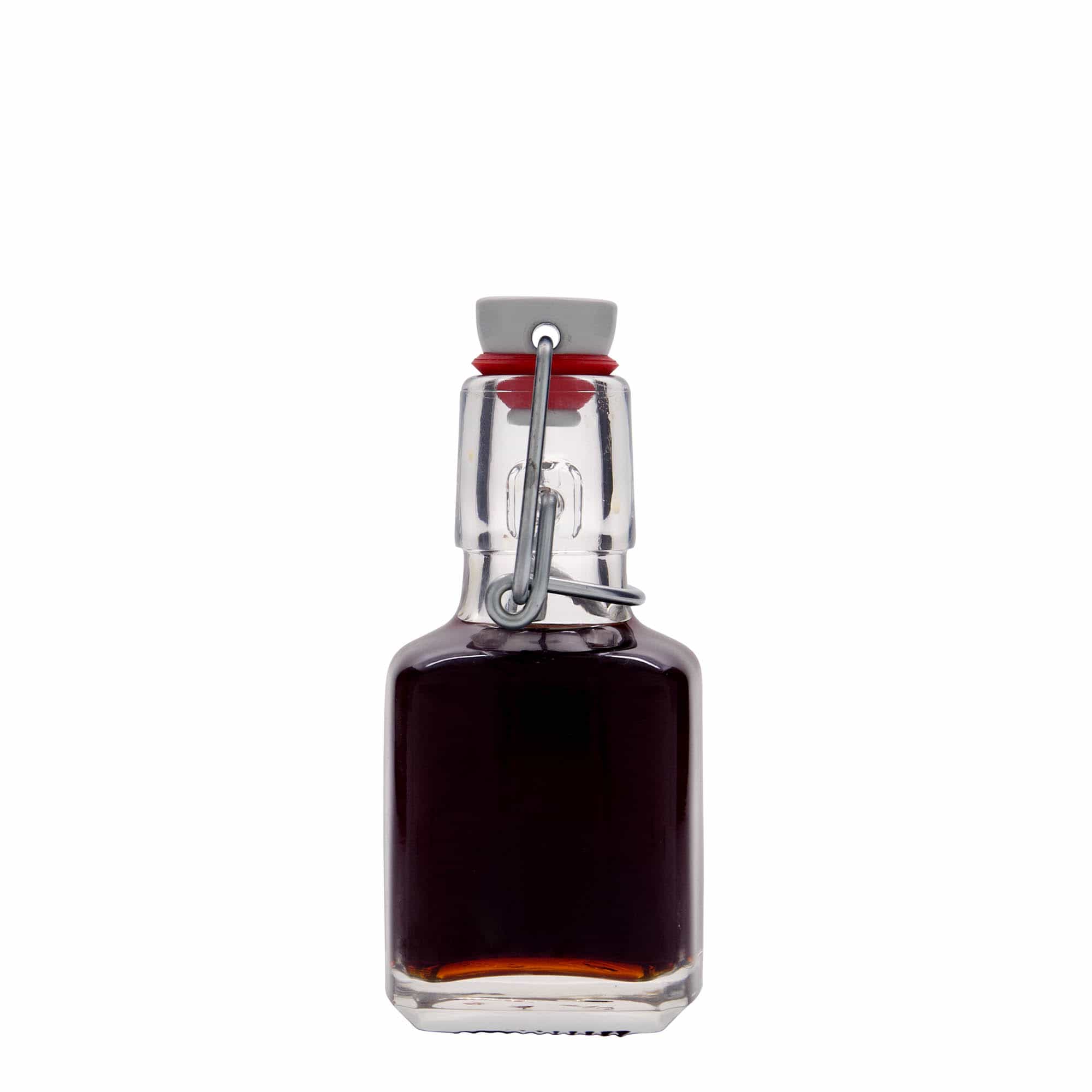 Γυάλινο μπουκάλι 'Kubica' 100 ml, τετράγωνο, στόμιο: μηχανικό πώμα