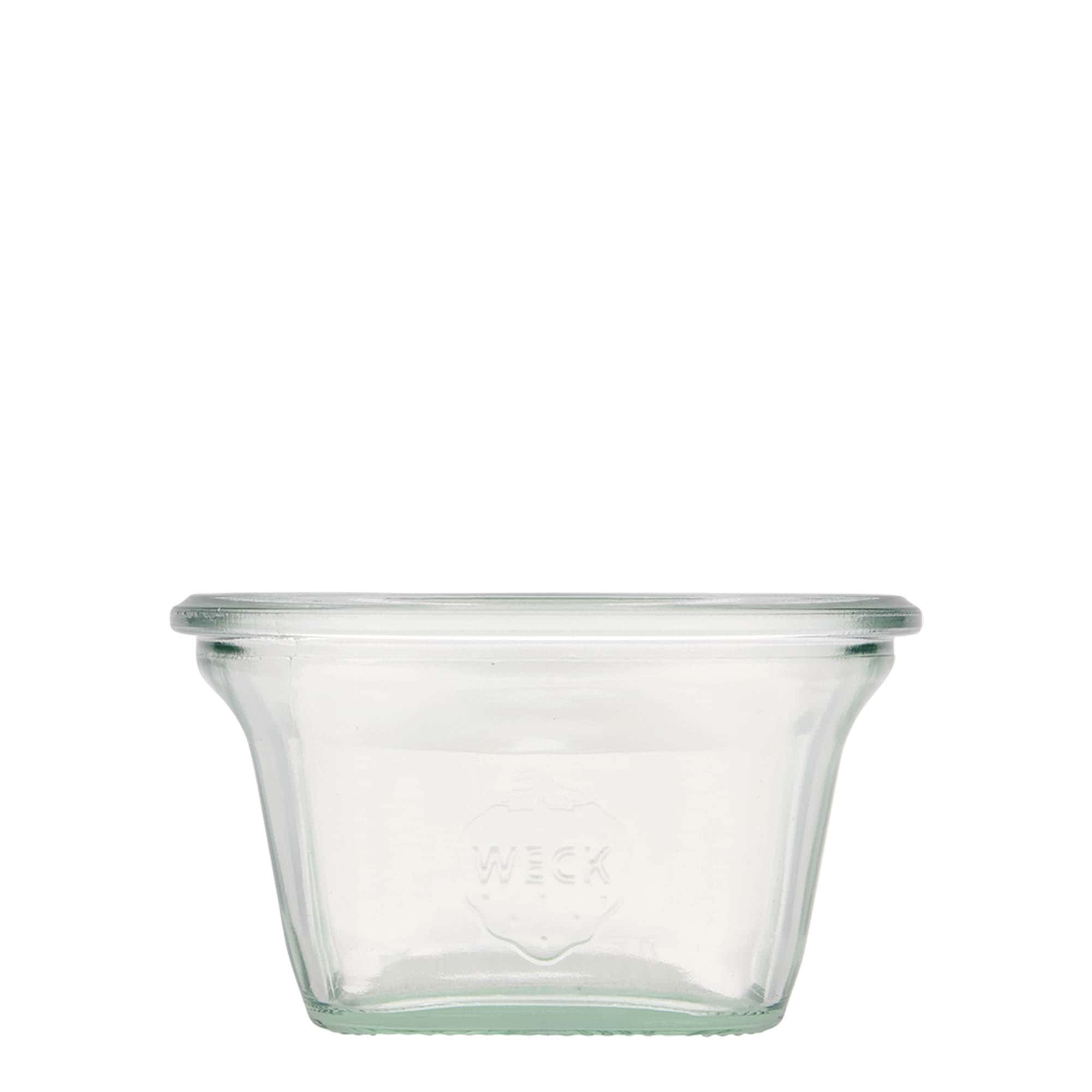 290 ml WECK-Quadroglas, τετράγωνο, στόμιο: στρογγυλή άκρη