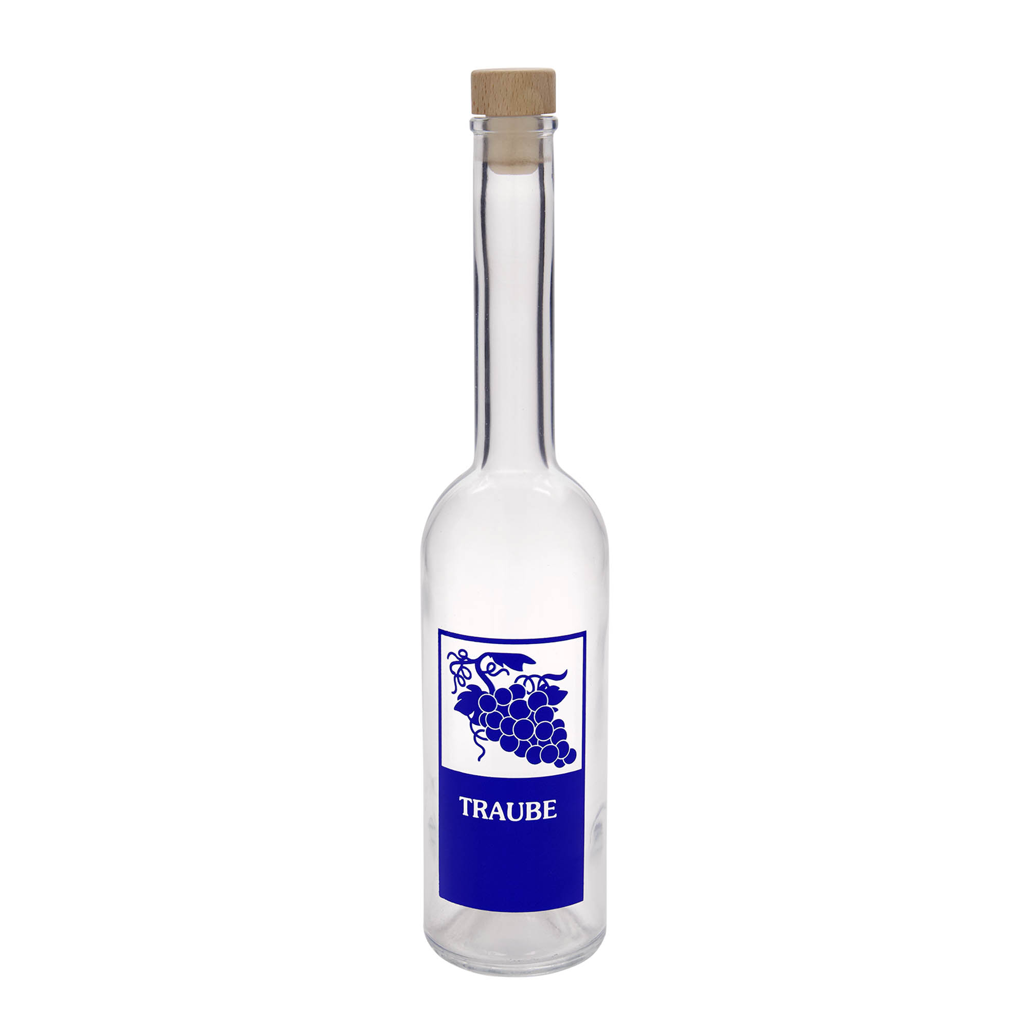 500 ml γυάλινο μπουκάλι 'Opera', σχέδιο: Σταφύλι, στόμιο: Φελλός
