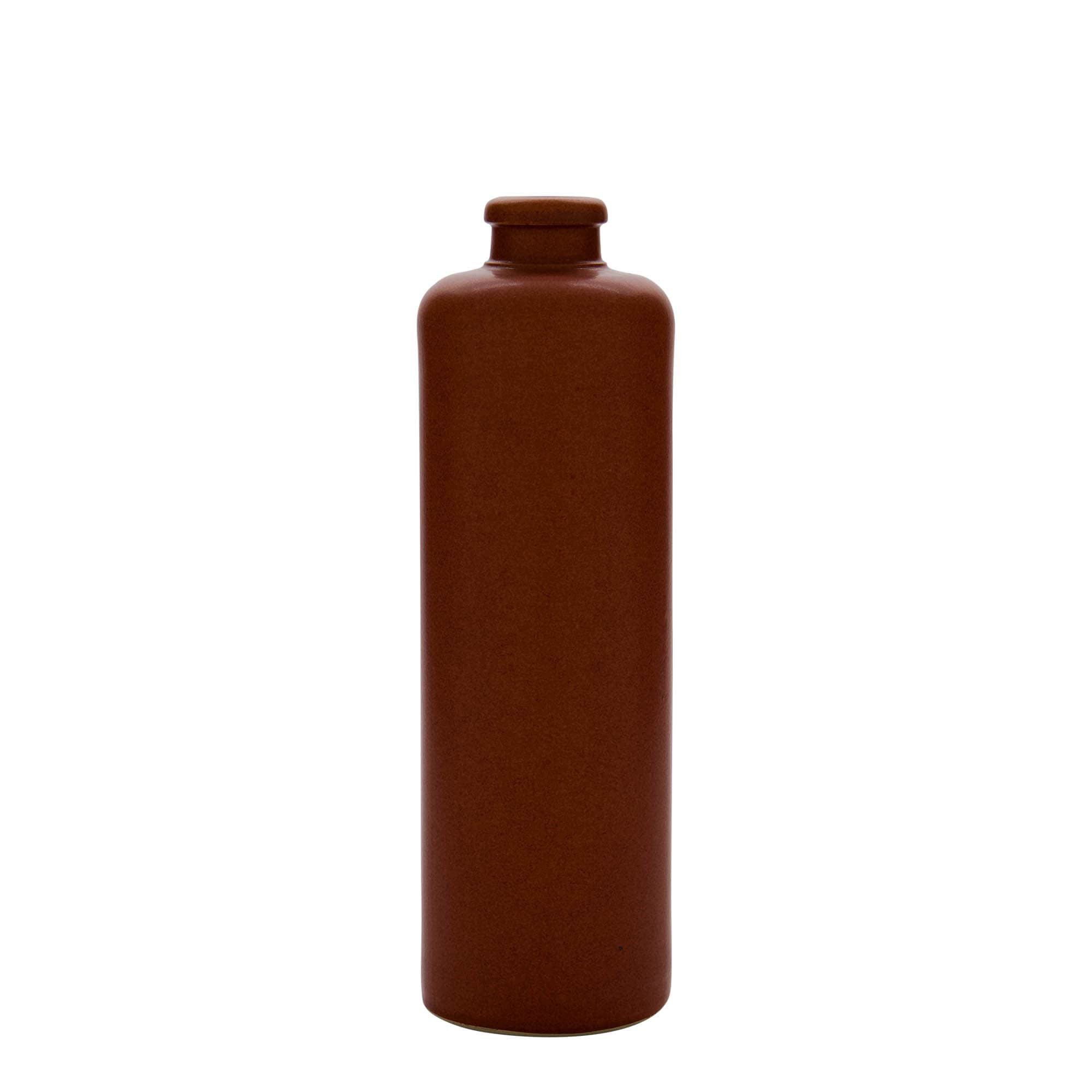 500 ml κανάτα από πηλό, κεραμικό, κόκκινο-καφέ, στόμιο: φελλός
