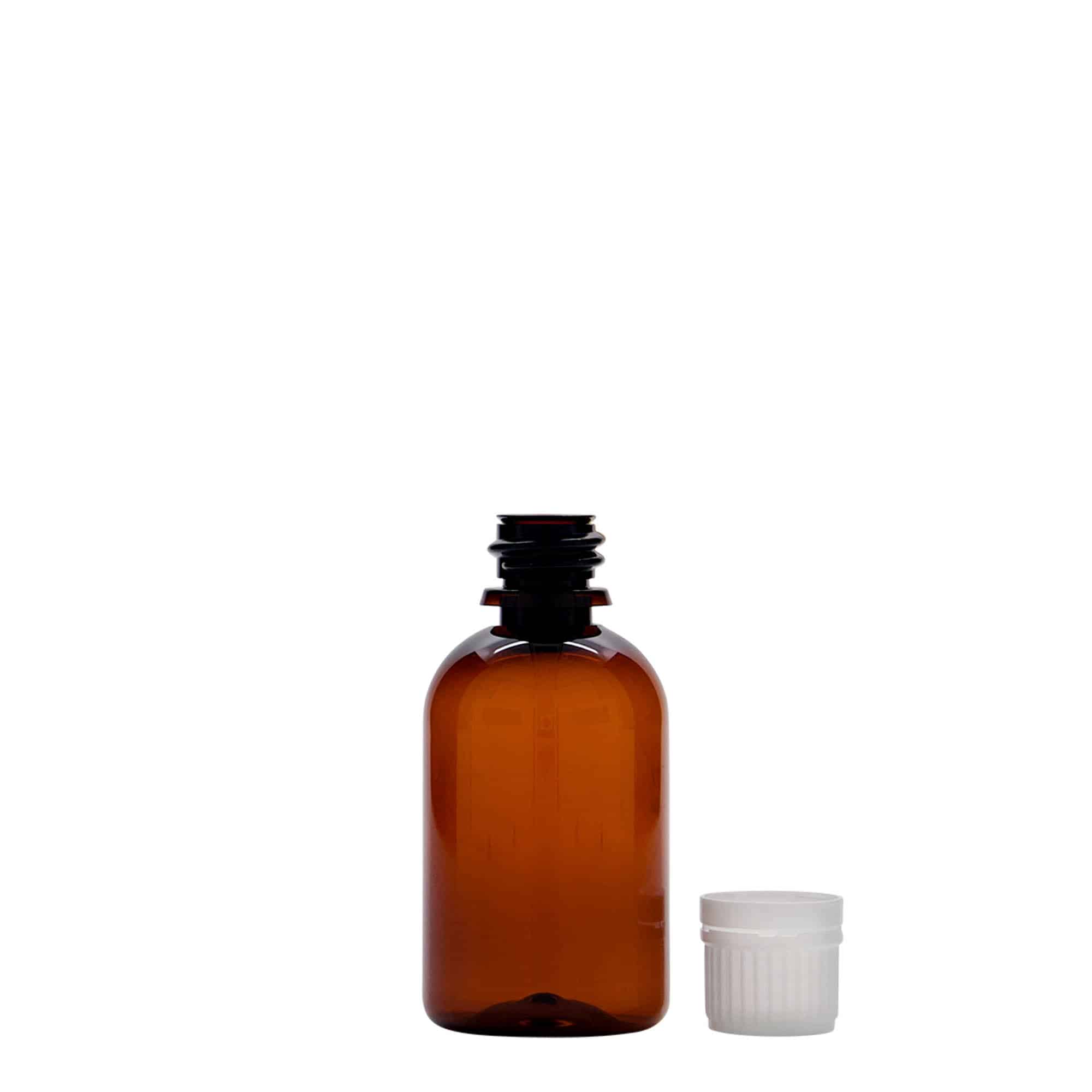 50 ml φιαλίδιο PET ιατρικής 'Easy Living', καφέ, πλαστικό, στόμιο: DIN 18
