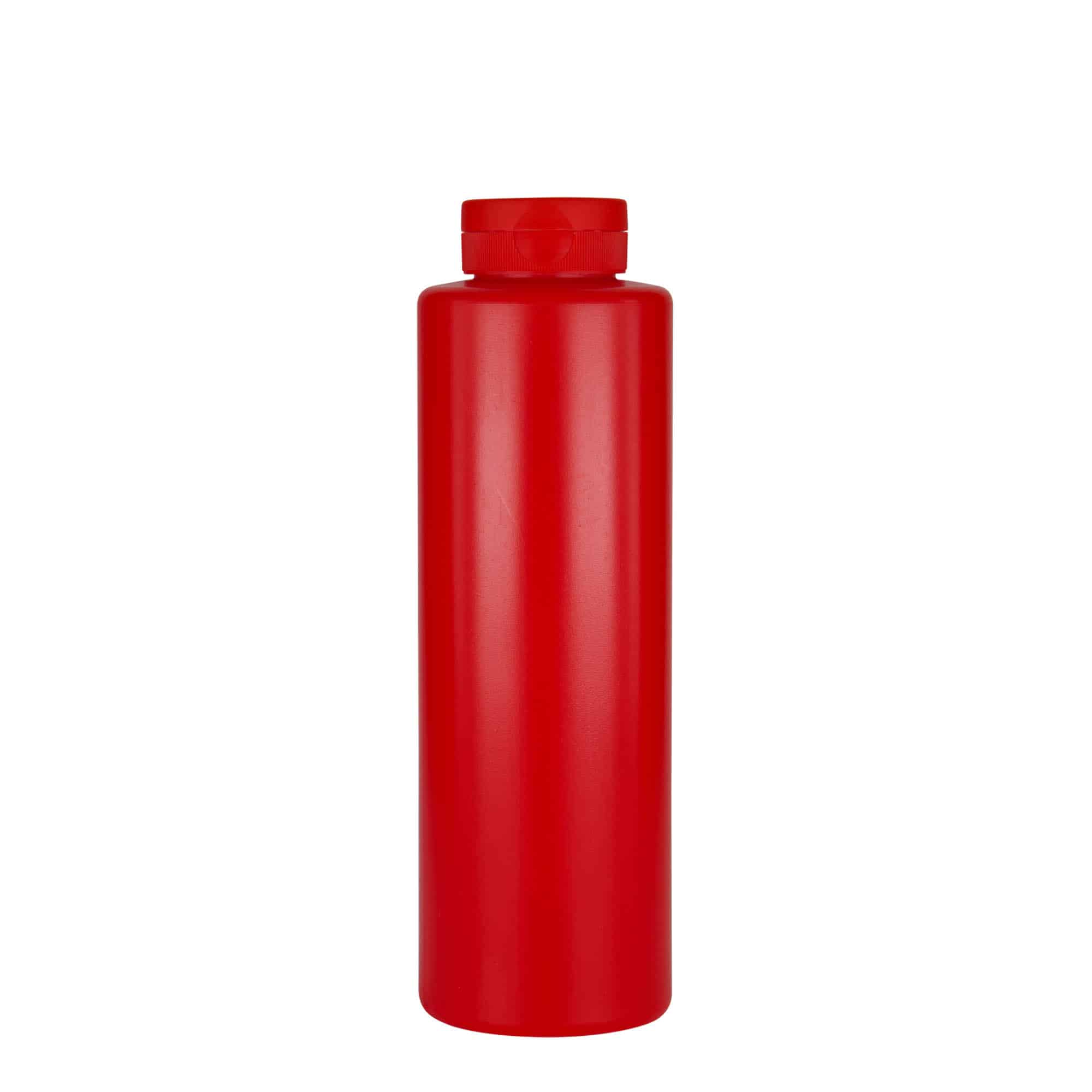 Μπουκάλι για σως 500 ml, πλαστικό LDPE, κόκκινο, στόμιο: 38/400