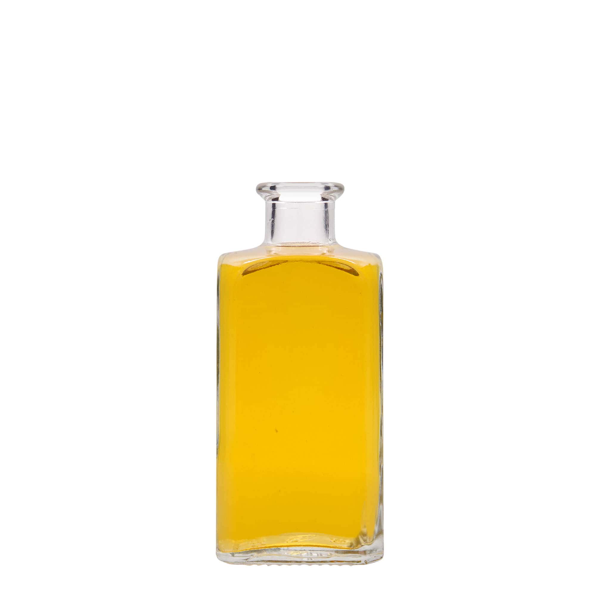 250 ml γυάλινο μπουκάλι Apotheker Carré, τετράγωνο, στόμιο: φελλός