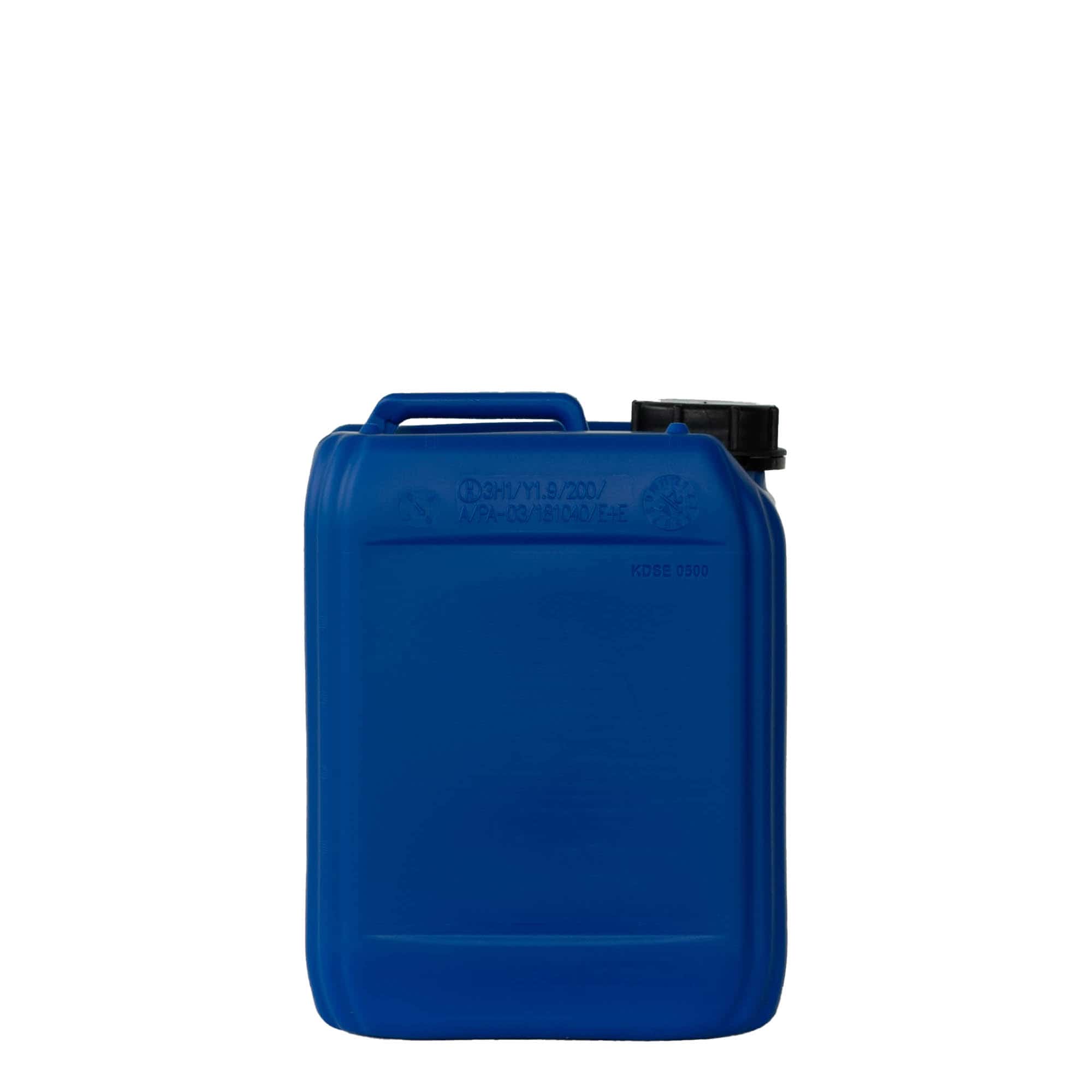 Μπιτόνι 5 l, ορθογώνιο, πλαστικό HDPE, μπλε, στόμιο: ND 55