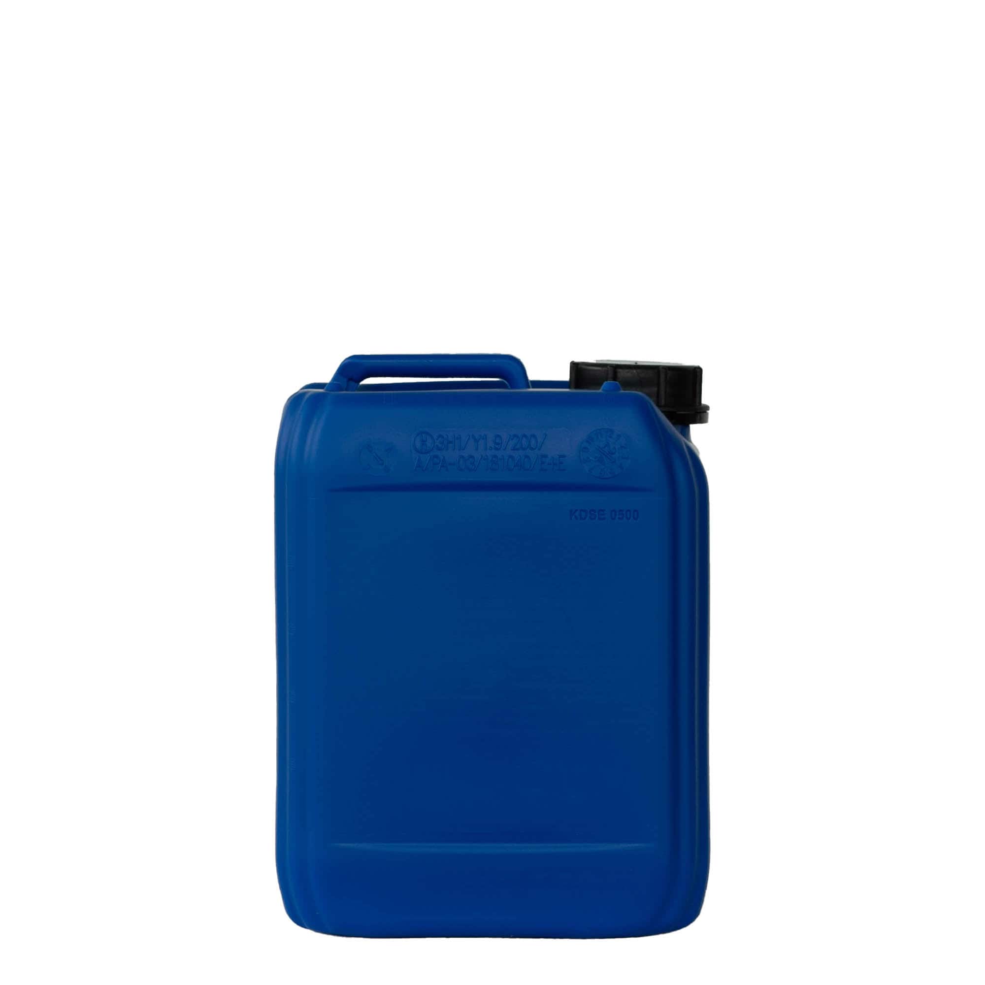 5 λ δοχείο, ορθογώνιο, πλαστικό HDPE, μπλε, στόμιο: ND 55
