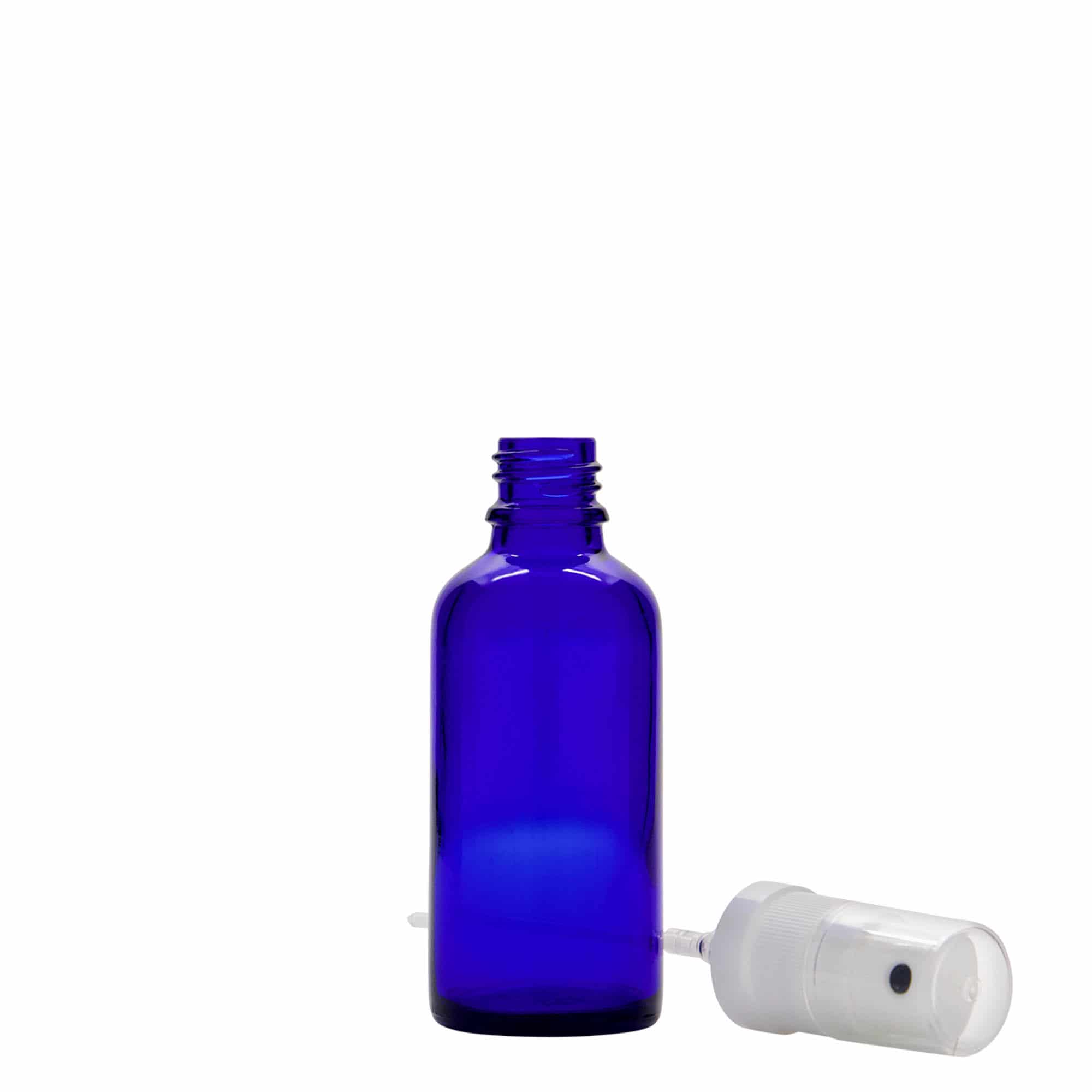 50 ml φιαλίδιο ψεκασμού, ιατρικό, γυαλί, βασιλικό μπλε, στόμιο: DIN 18