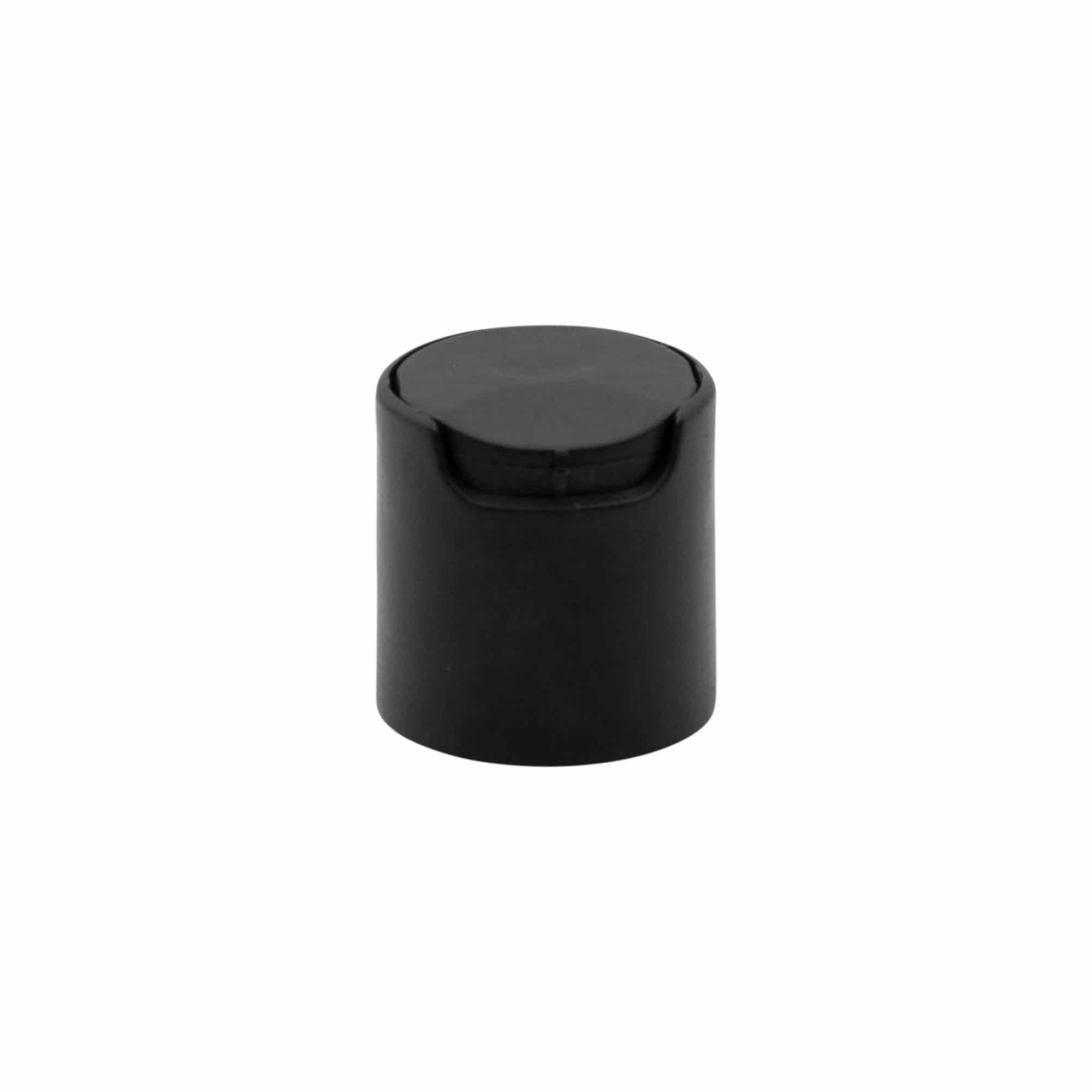 Κάλυμμα με βίδα Disc Top, πλαστικό PP, μαύρο, για στόμιο: 24/410