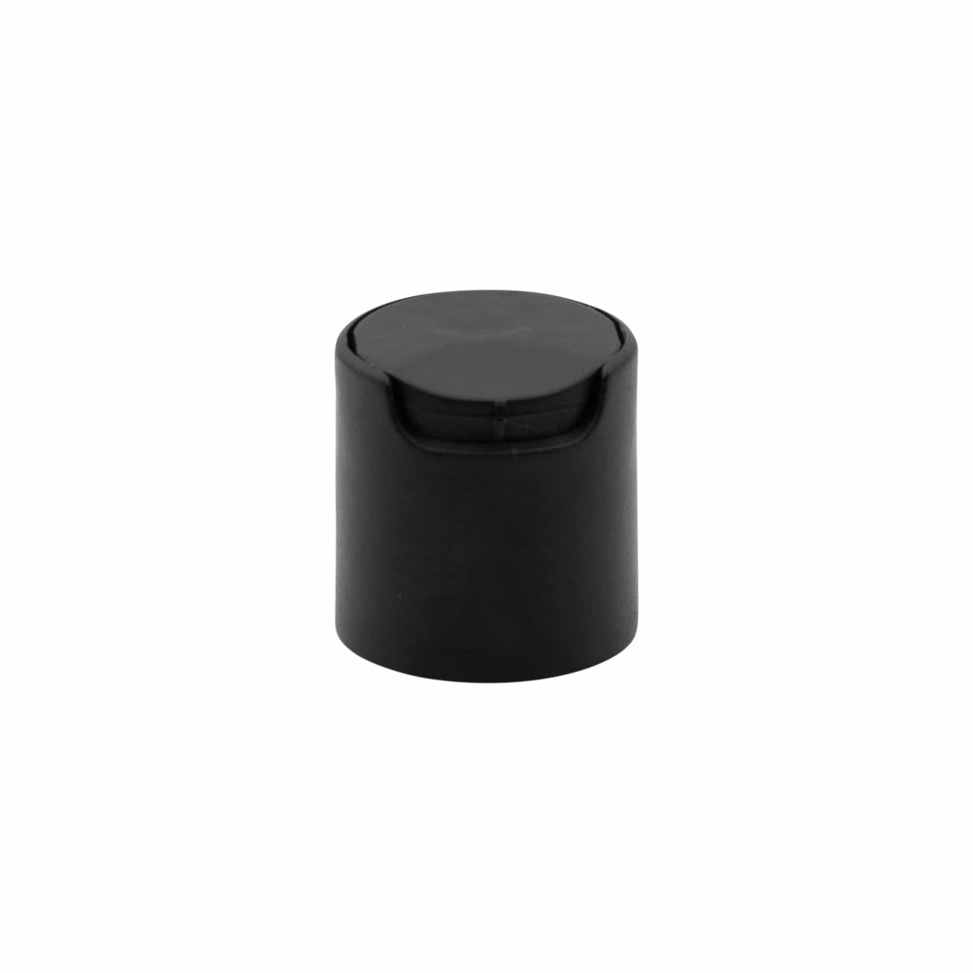 Κάλυμμα με βίδα Disc Top, πλαστικό PP, μαύρο, για στόμιο: 24/410