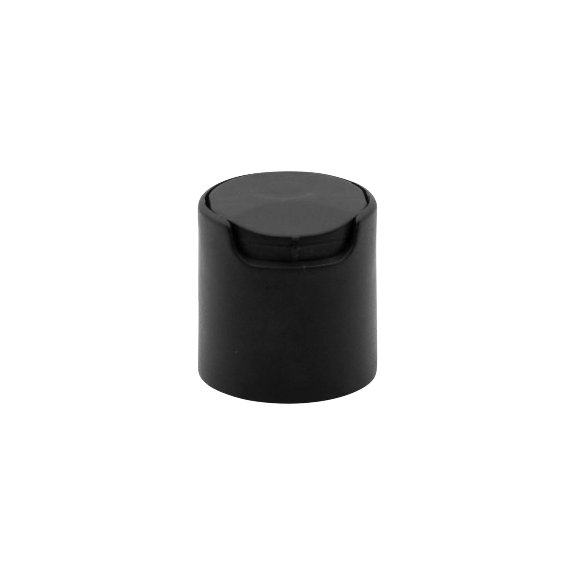 Κάλυμμα με βίδα Disc Top, πλαστικό PP, μαύρο, για στόμιο: 24/410 Κάλυμμα με βίδα Disc Top, πλαστικό PP, μαύρο, για στόμιο: 24/410