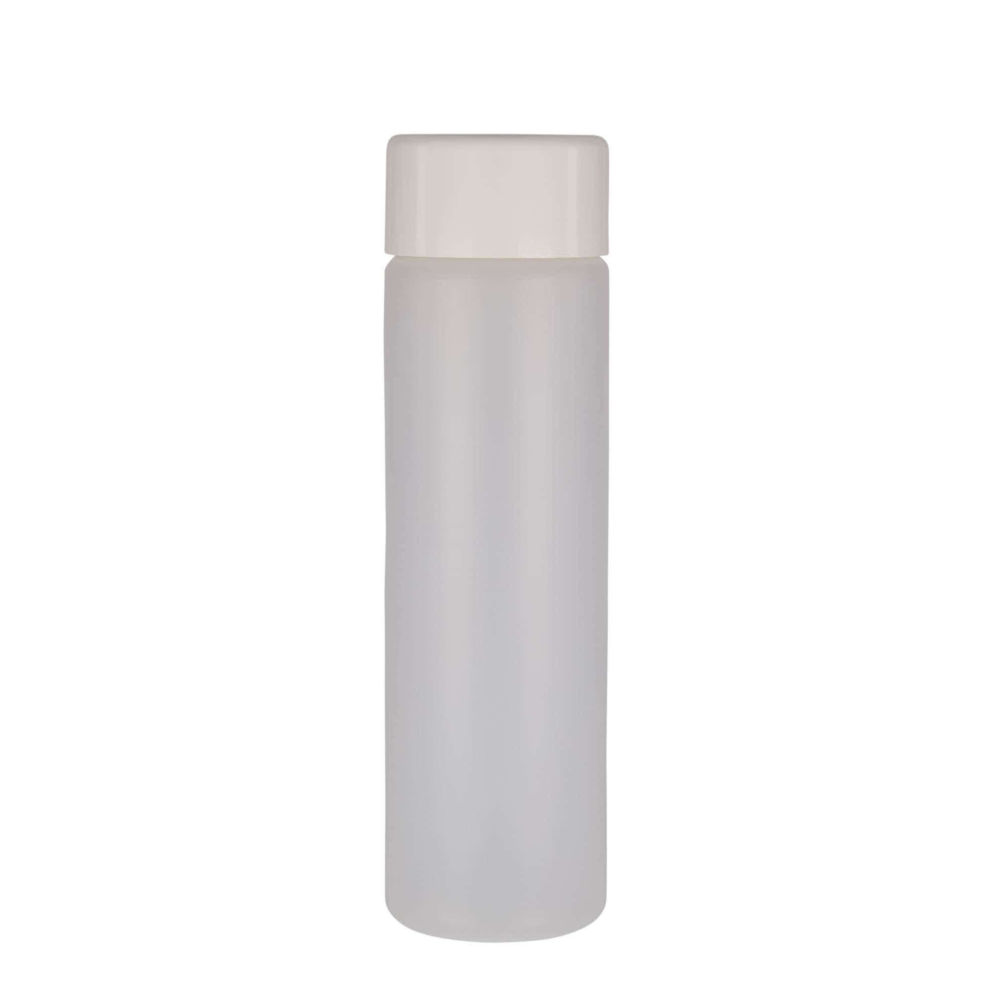 500 ml στρογγυλό μπουκάλι, πλαστικό PE, φυσικό, στόμιο: βιδωτό καπάκι