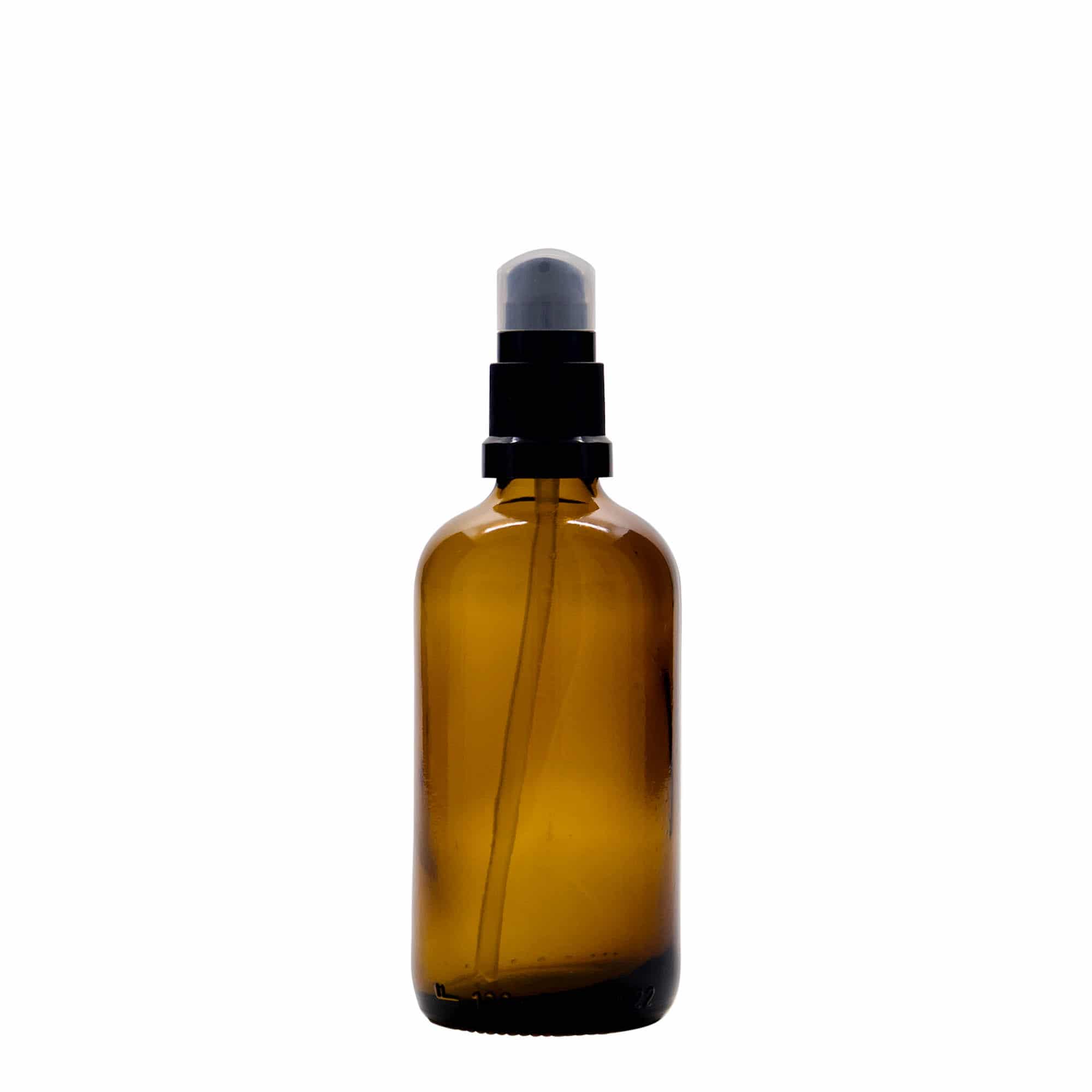 100 ml φιαλίδιο φαρμάκου με αντλία λοσιόν, γυαλί, καφέ, στόμιο: DIN 18 100 ml φιαλίδιο φαρμάκου με αντλία λοσιόν, γυαλί, καφέ, στόμιο: DIN 18