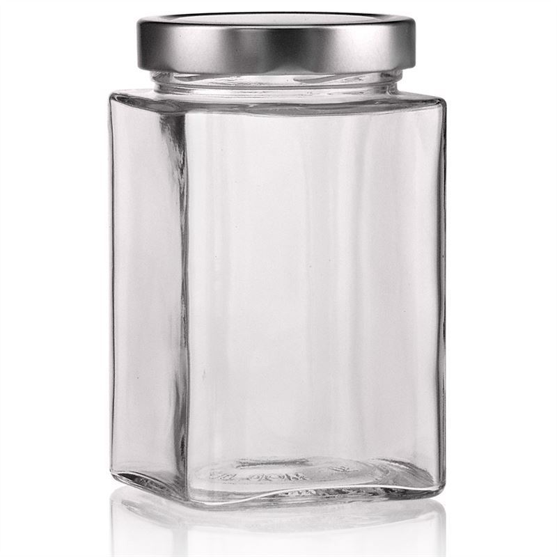 720 ml τετράγωνο γυάλινο βάζο 'Ikarus', στόμιο: Deep-Twist-Off (DTO 82)