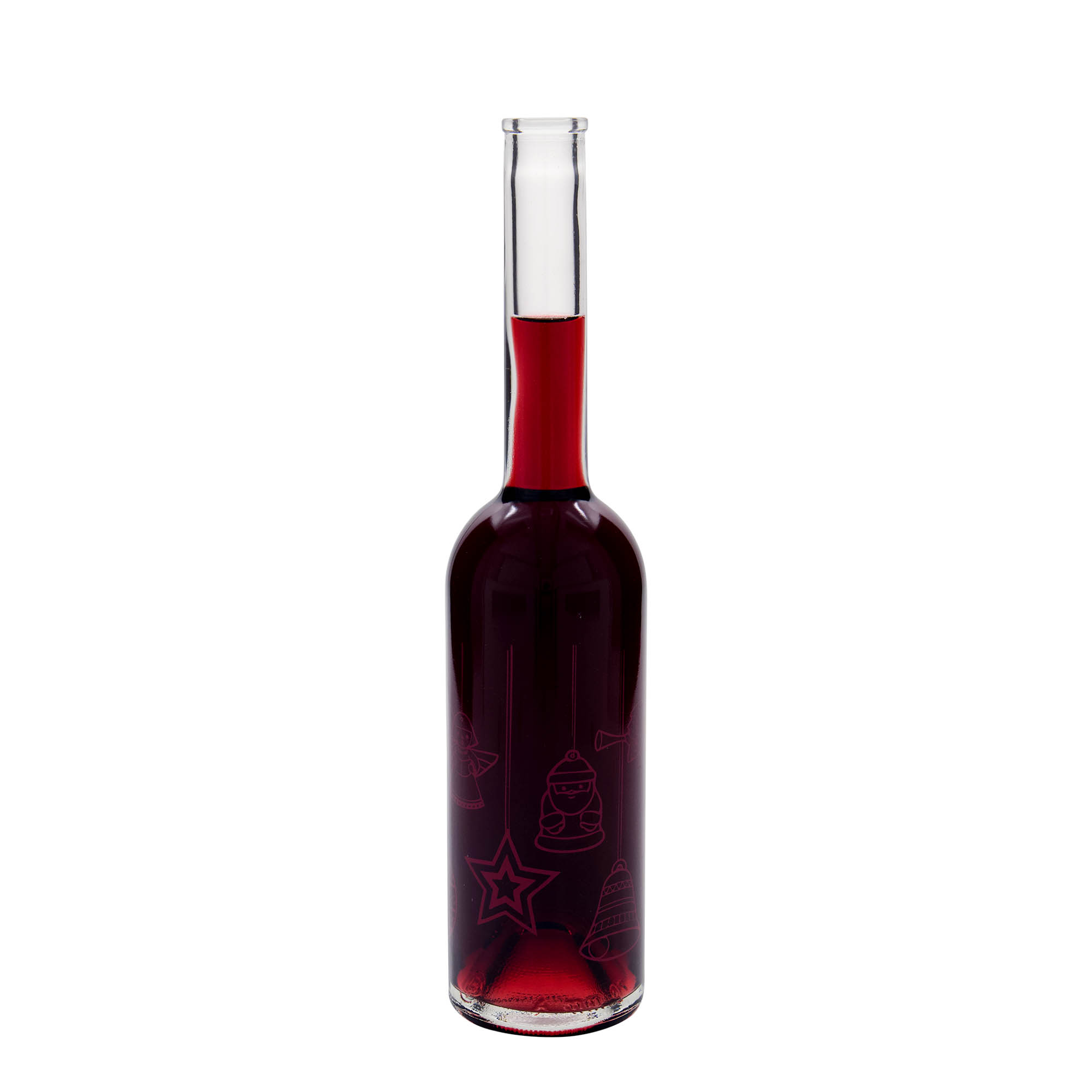 500 ml γυάλινο μπουκάλι 'Όπερα', σχέδιο: Αστέρια, στόμιο: φελλός