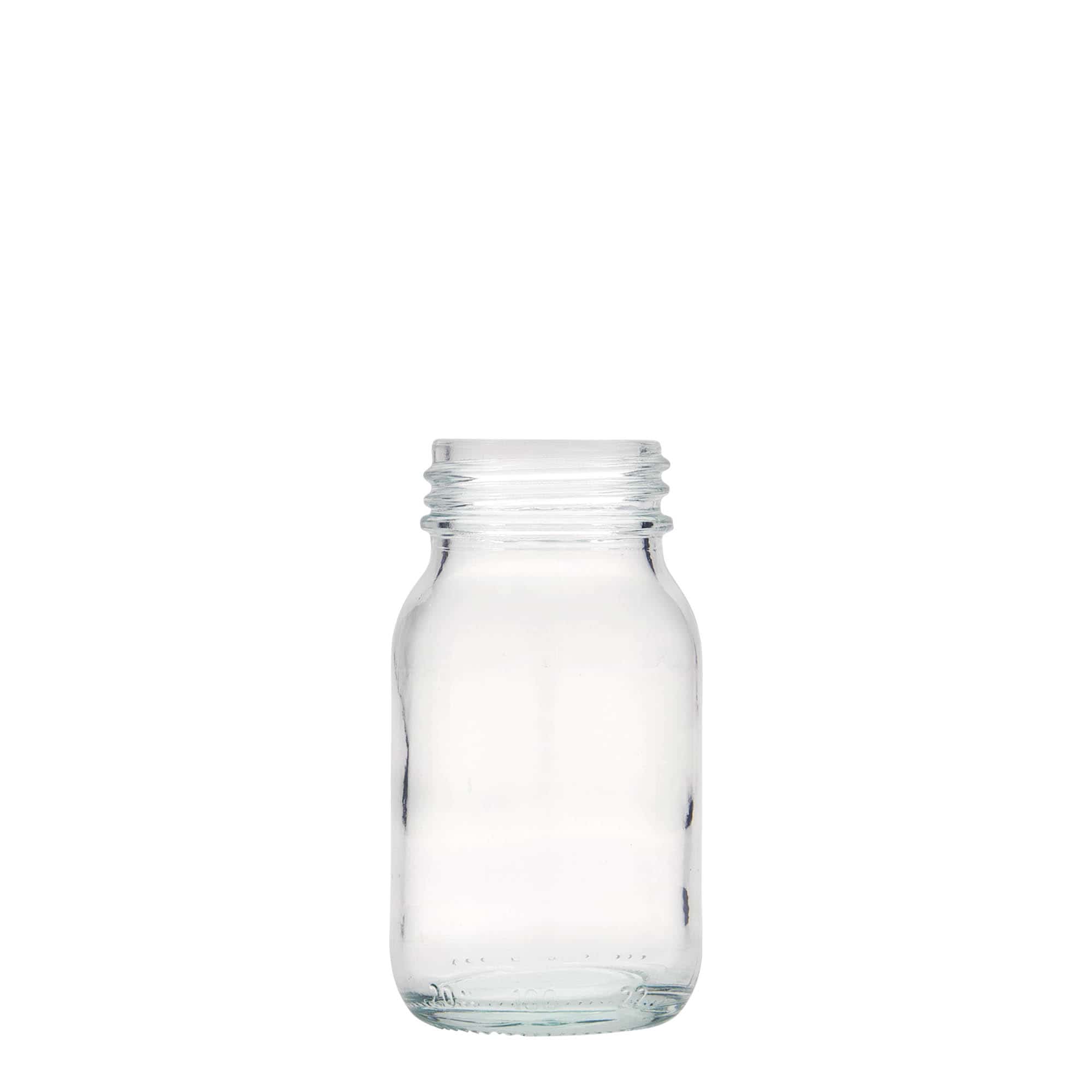 100 ml γυάλινο βάζο με φαρδύ στόμιο, άνοιγμα: DIN 40